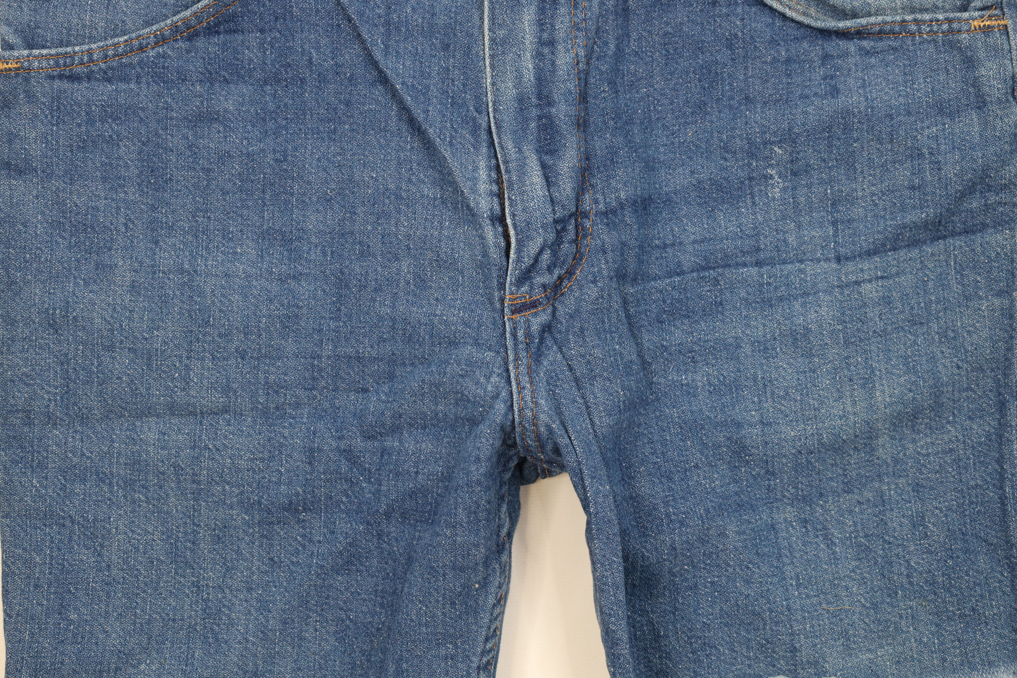 Wrangler Vintage 70s Wrangler Frayed Denim Jean Short Shorts Blue USA Size US 30 / EU 46 - 3 Thumbnail