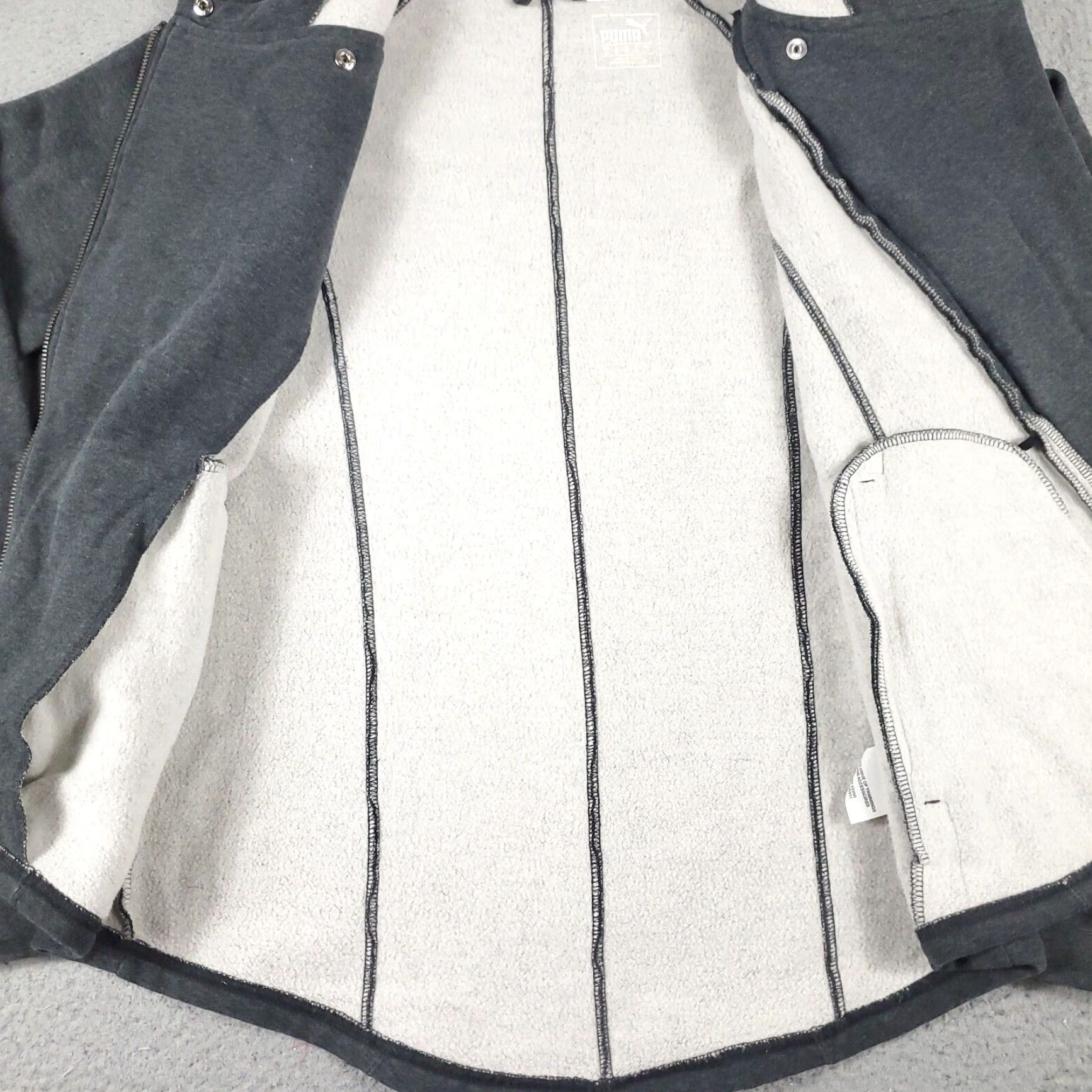 Puma PUMA Ladies Gray Full Zip Up Hoodie Sweatshirt Small Size S / US 4 / IT 40 - 5 Thumbnail