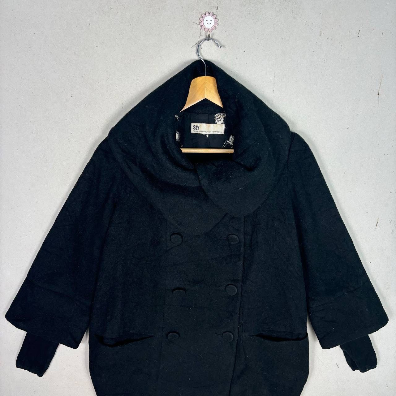 SLY FINAL DROP! SLY Wool Black Peacoat Jacket Size US M / EU 48-50 / 2 - 4 Thumbnail