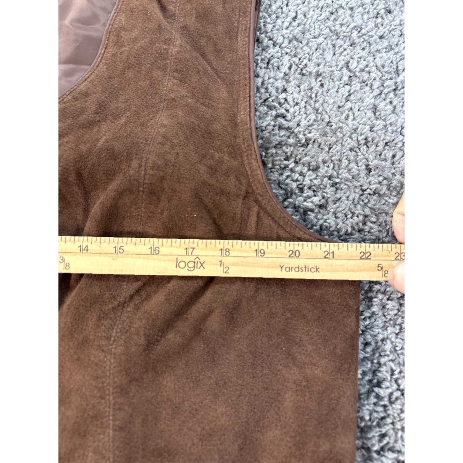 Vintage VINTAGE Marsh Landing Leather Vest Womens 1X Brown Suede Button 90s Plus Size Womens Size XL / US 12-14 / IT 48-50 - 3 Thumbnail