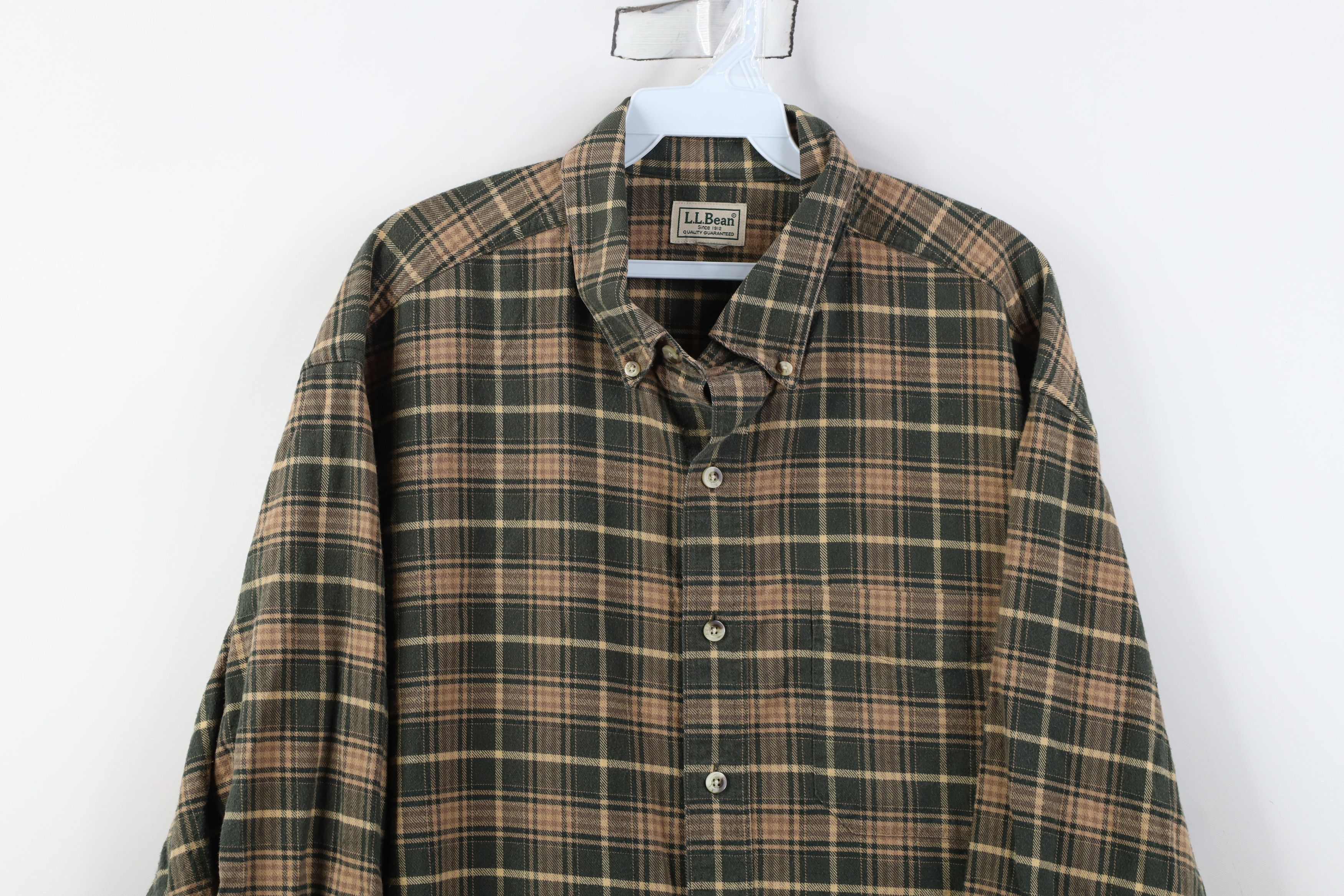 L.L. Bean Vintage 90s Y2K LL Bean Flannel Collared Button Down Shirt Size US XXL / EU 58 / 5 - 2 Thumbnail