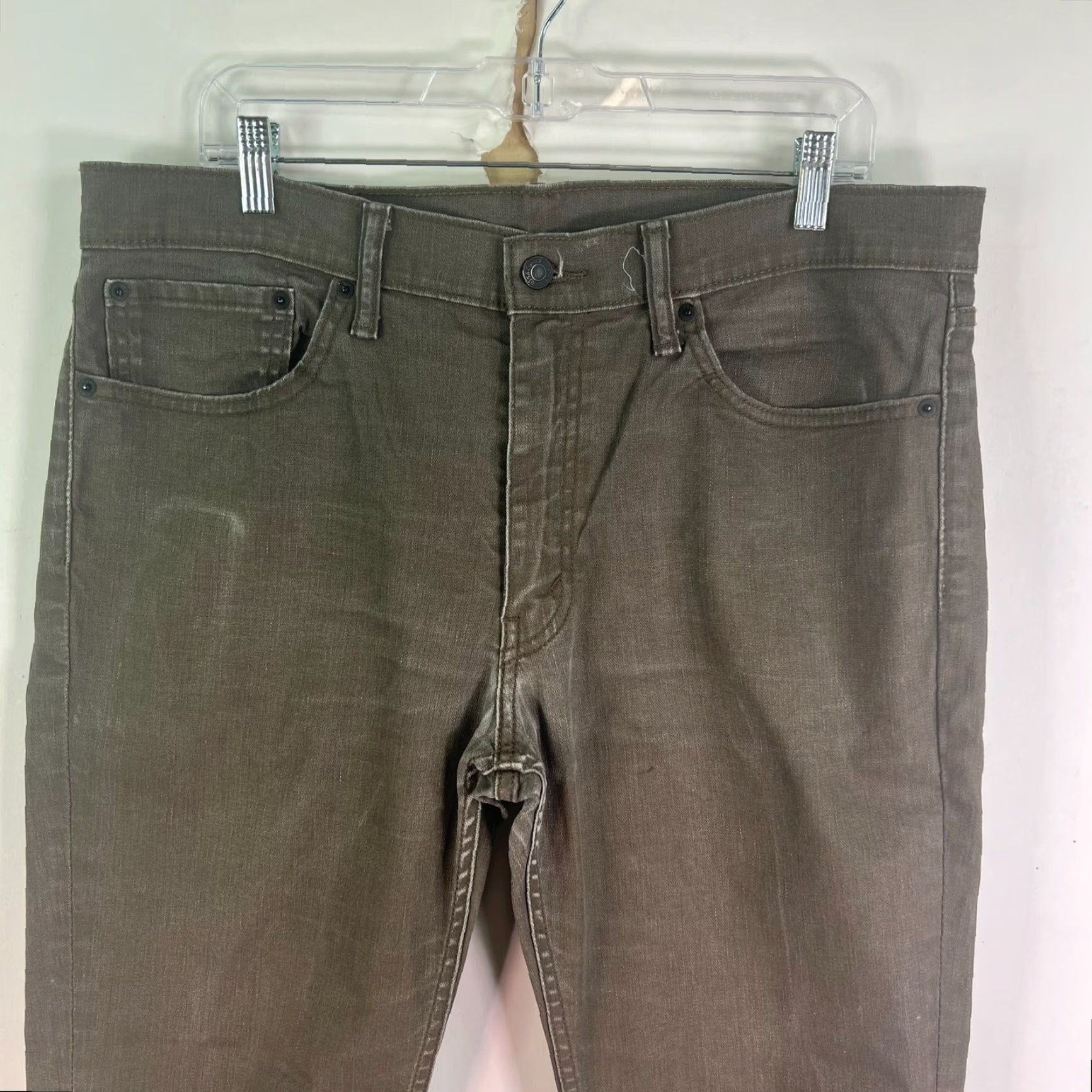 Levi's VINTAGE Levi's Jeans - Men's 36 Slim Fit Straight Leg Denim - Dark Green, 30-inch Inseam Size US 36 / EU 52 - 2 Thumbnail