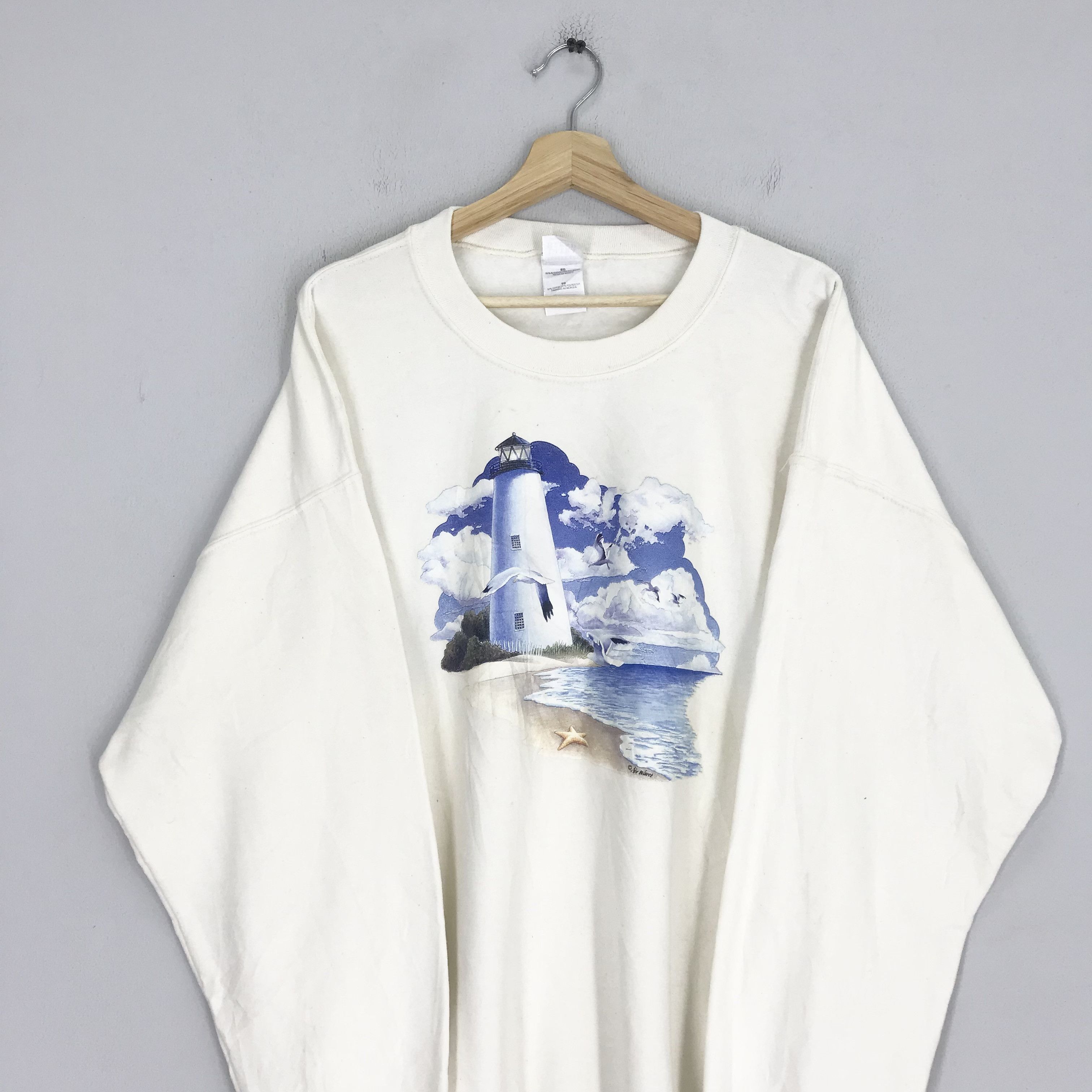 Japanese Brand Vintage air waves light house view hawaii Size US XL / EU 56 / 4 - 2 Thumbnail