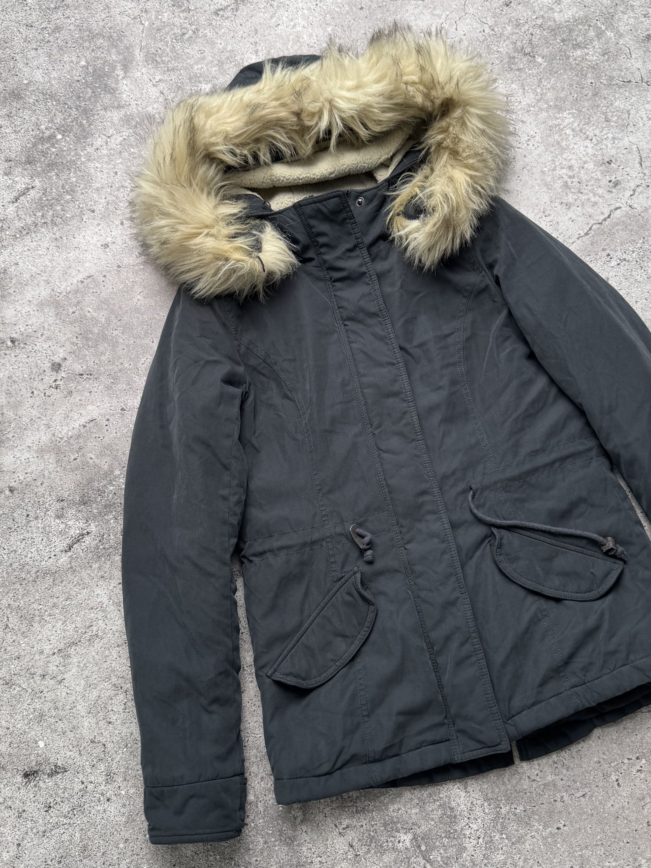 Vintage Vintage Jacket With Faux Fur On The Hood C5(V407) Size XS / US 0-2 / IT 36-38 - 2 Thumbnail