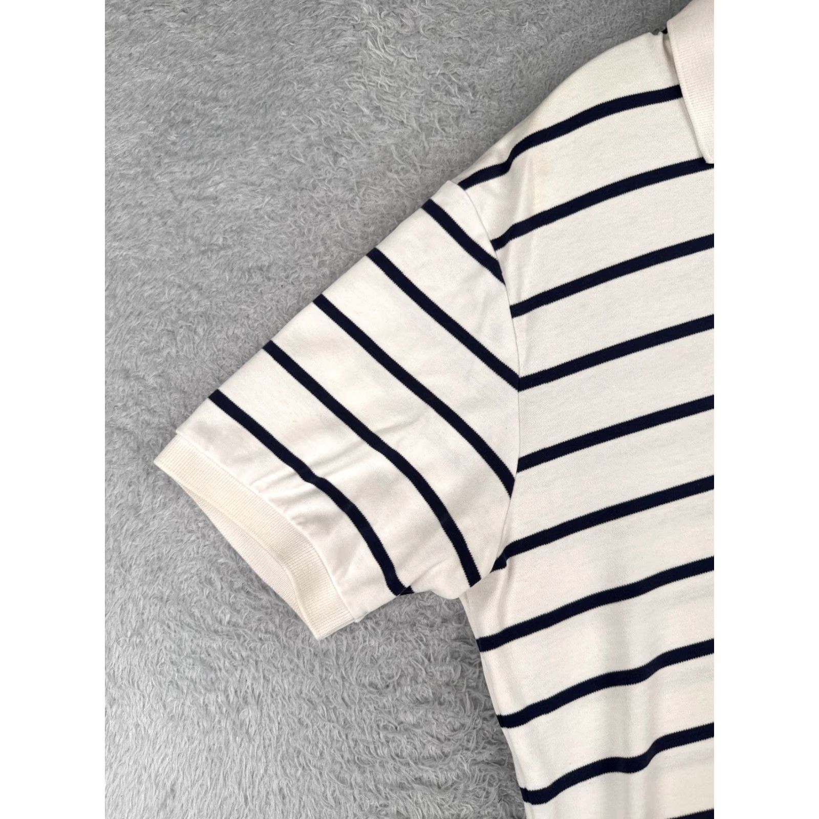 Ralph Lauren VINTAGE Polo Ralph Lauren Shirt Men Large White Blue Stripe 100% Cotton Read Size US L / EU 52-54 / 3 - 3 Thumbnail