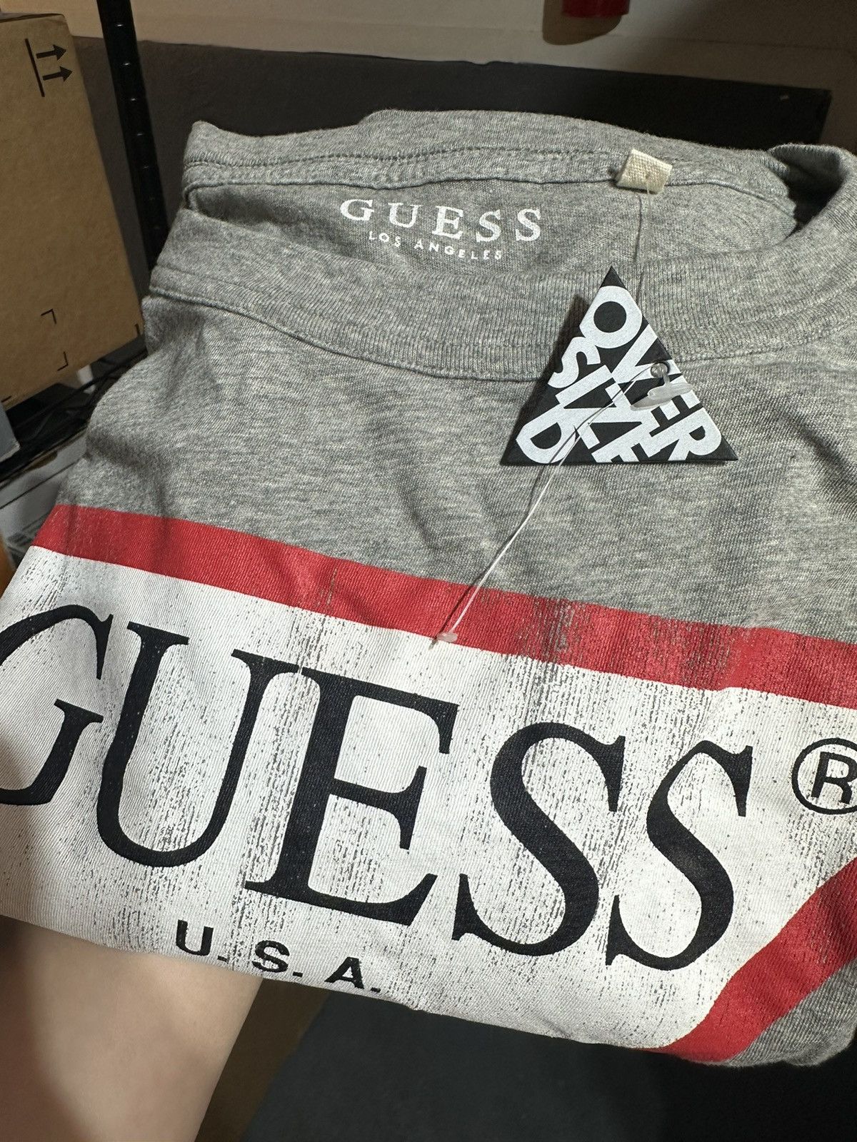 Guess Guess Classic Logo Tee Grey Size US XL / EU 56 / 4 - 3 Thumbnail