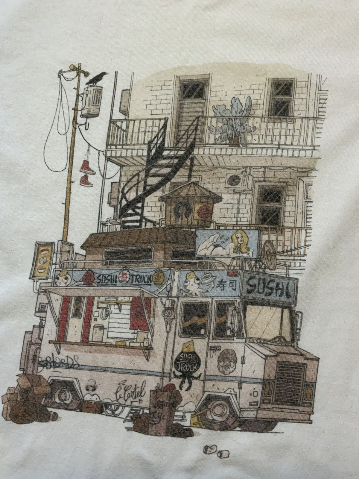 Other Le Cartel Montreal Sushi Food Truck Graphic Cotton T-Shirt Size US M / EU 48-50 / 2 - 1 Thumbnail