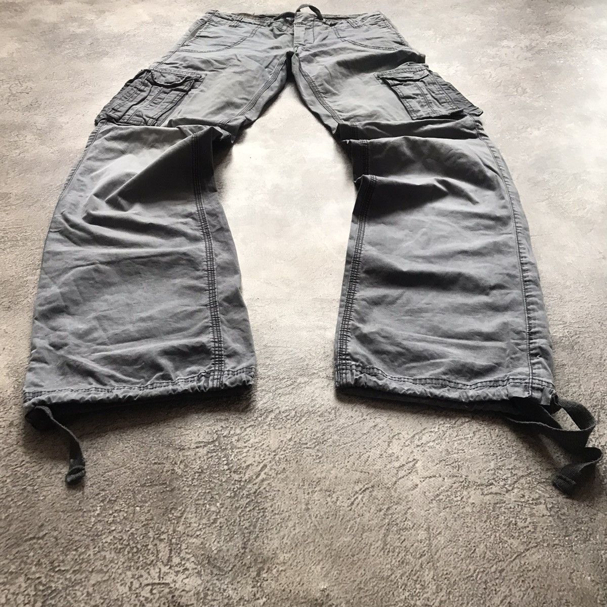 If Six Was Nine VINTAGE CARGO PANTS FLARED PARACHUTE SPRING JAPAN 90S Size US 27 - 1 Thumbnail