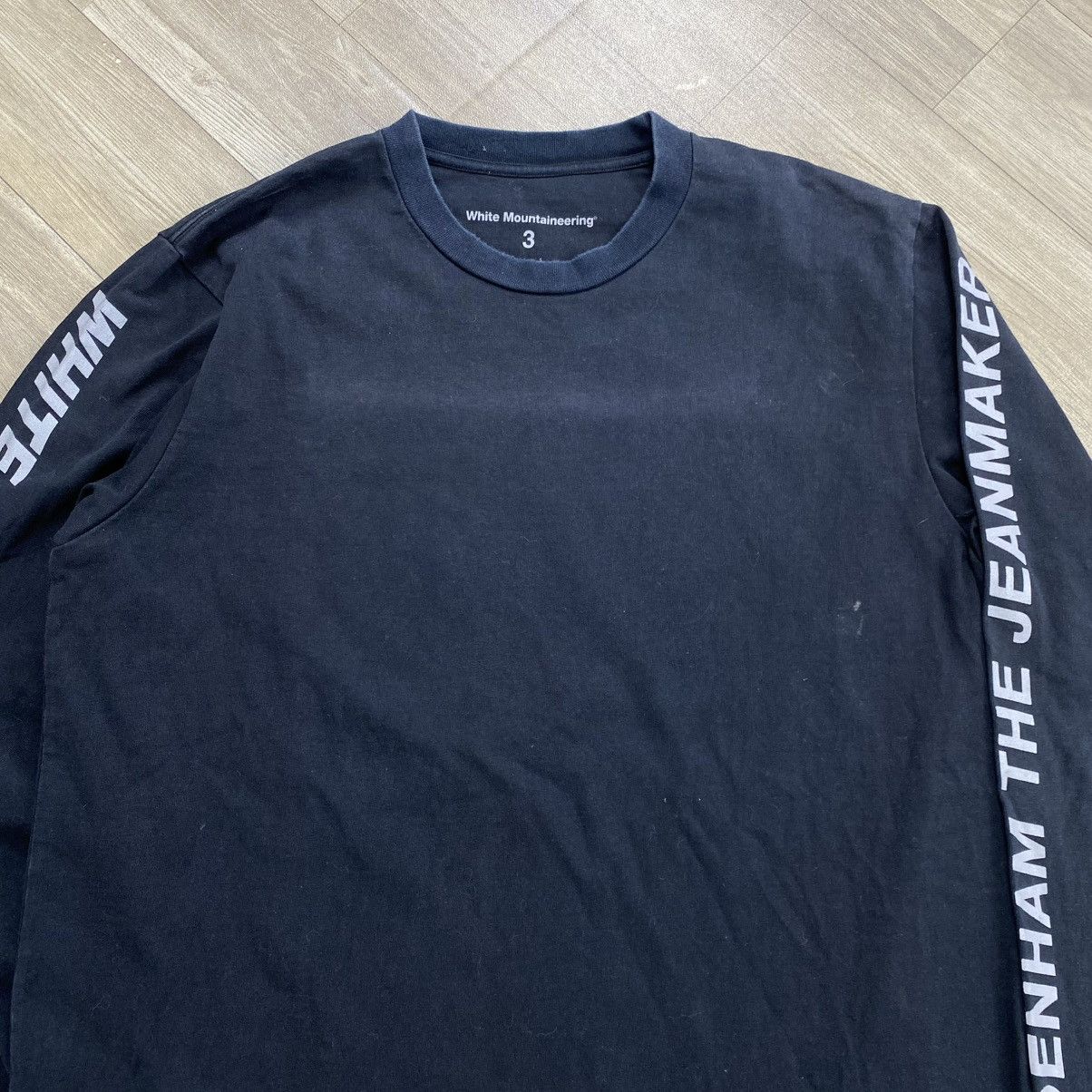 White Mountaineering White Mountaineering X Denham Spell Out T Shirt Long Sleeve Size US L / EU 52-54 / 3 - 3 Thumbnail