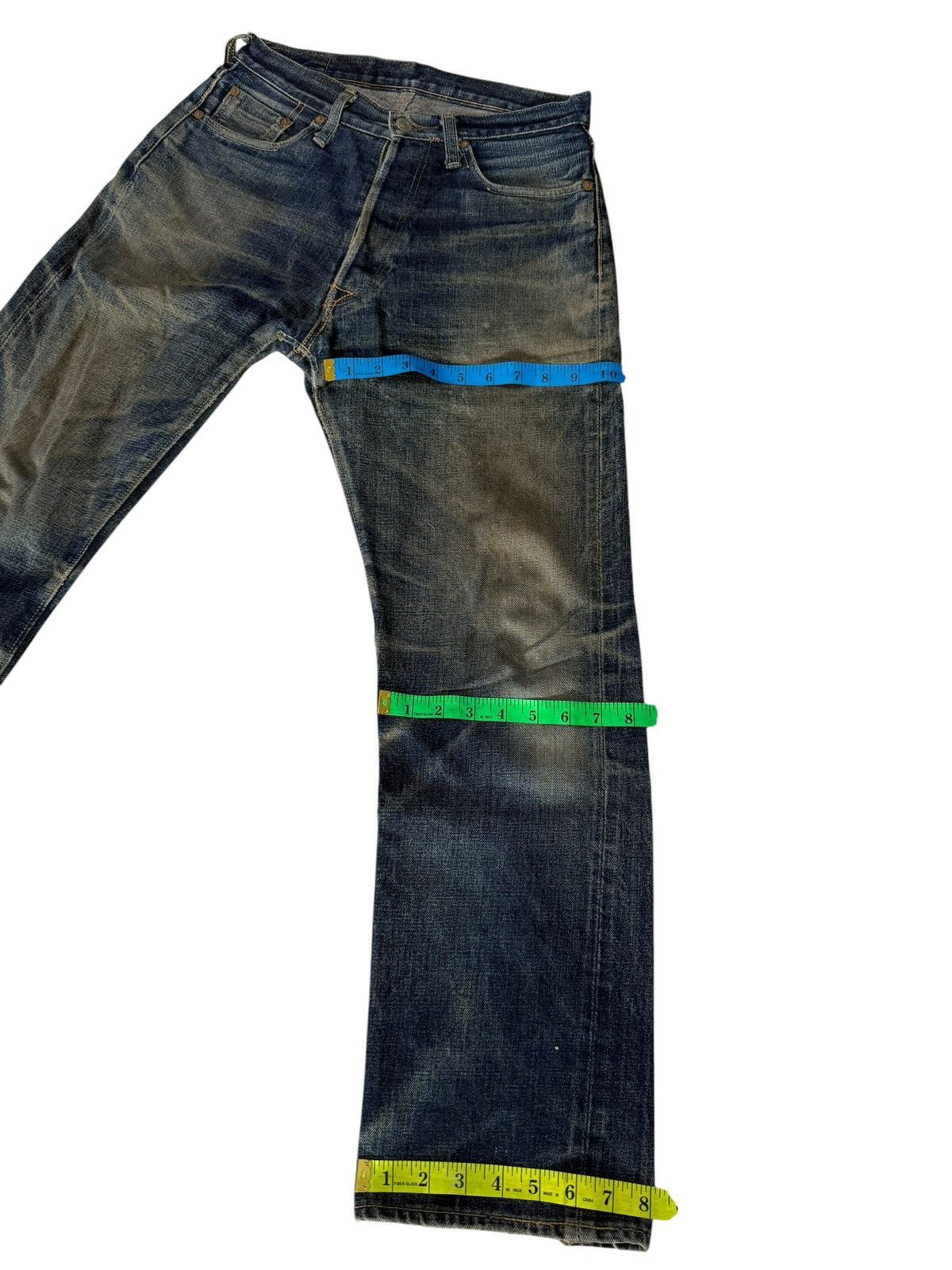 Denime DENIME Made In Japan Redline Selvedge Distressed Jeans Size US 27 - 9 Thumbnail