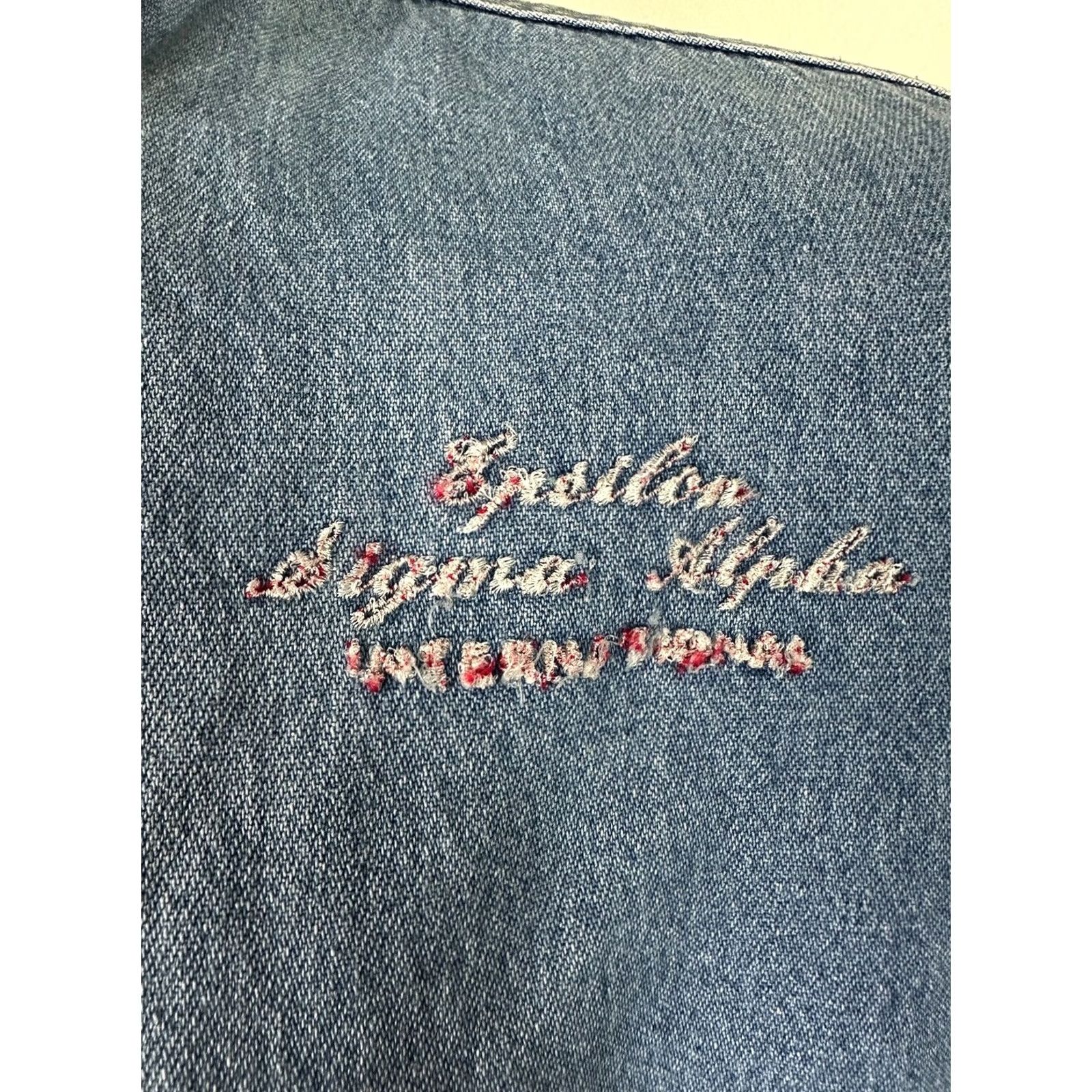 Vintage VINTAGE Epsilon Sigma Alpha International Denim Shirt Men M Casual Denim Shirt ESA Embroidered 90s Y2K Size US M / EU 48-50 / 2 - 2 Thumbnail