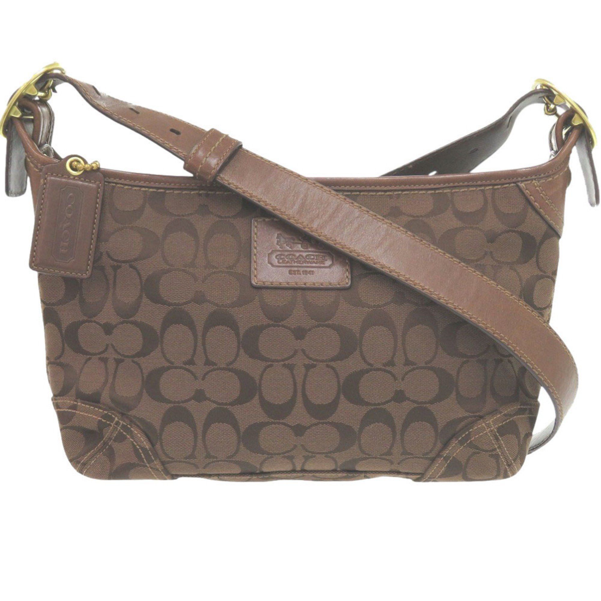 Coach Coach Canvas Brown Shoulder Bag 0009 COACH Size ONE SIZE - 1 Thumbnail