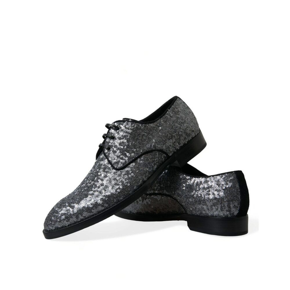 Dolce & Gabbana Dolce & Gabbana Exquisite Sequined Derby Dress Shoes Size US 6 / EU 39 - 7 Thumbnail