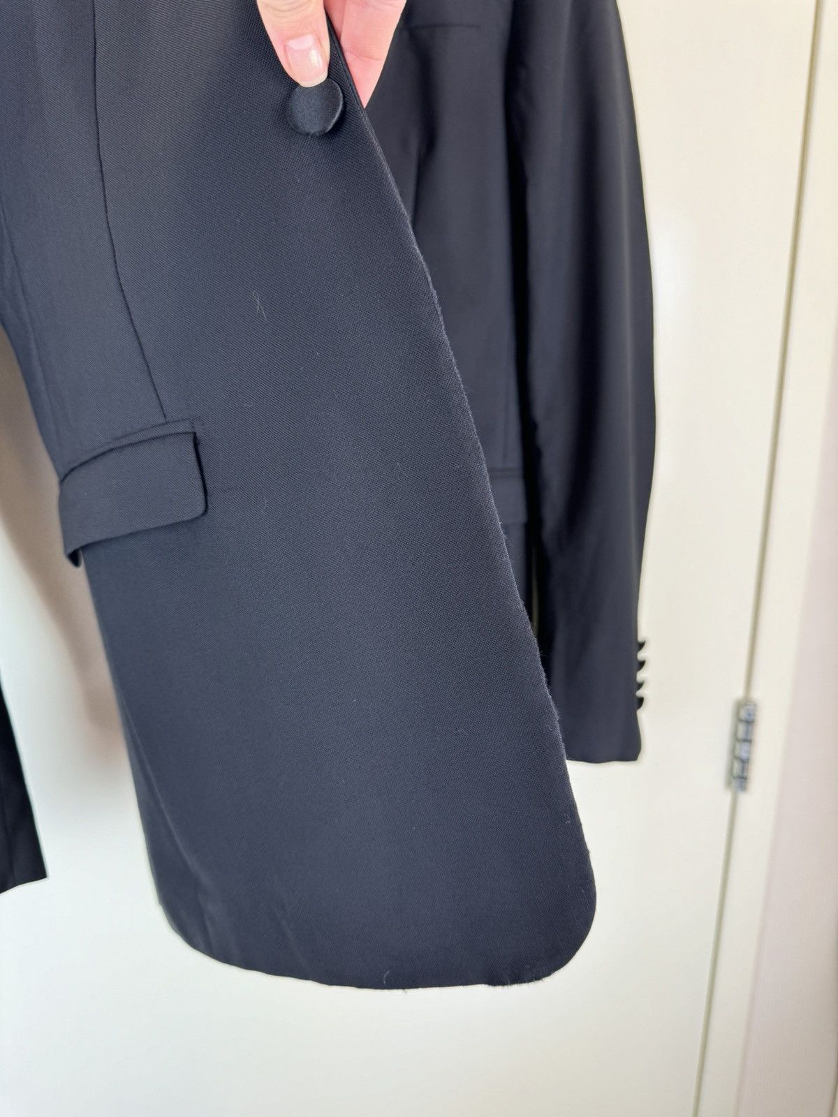 Dior Dior unisex black wool blazer tuxedo jacket one button IT46 Size 46R - 15 Thumbnail
