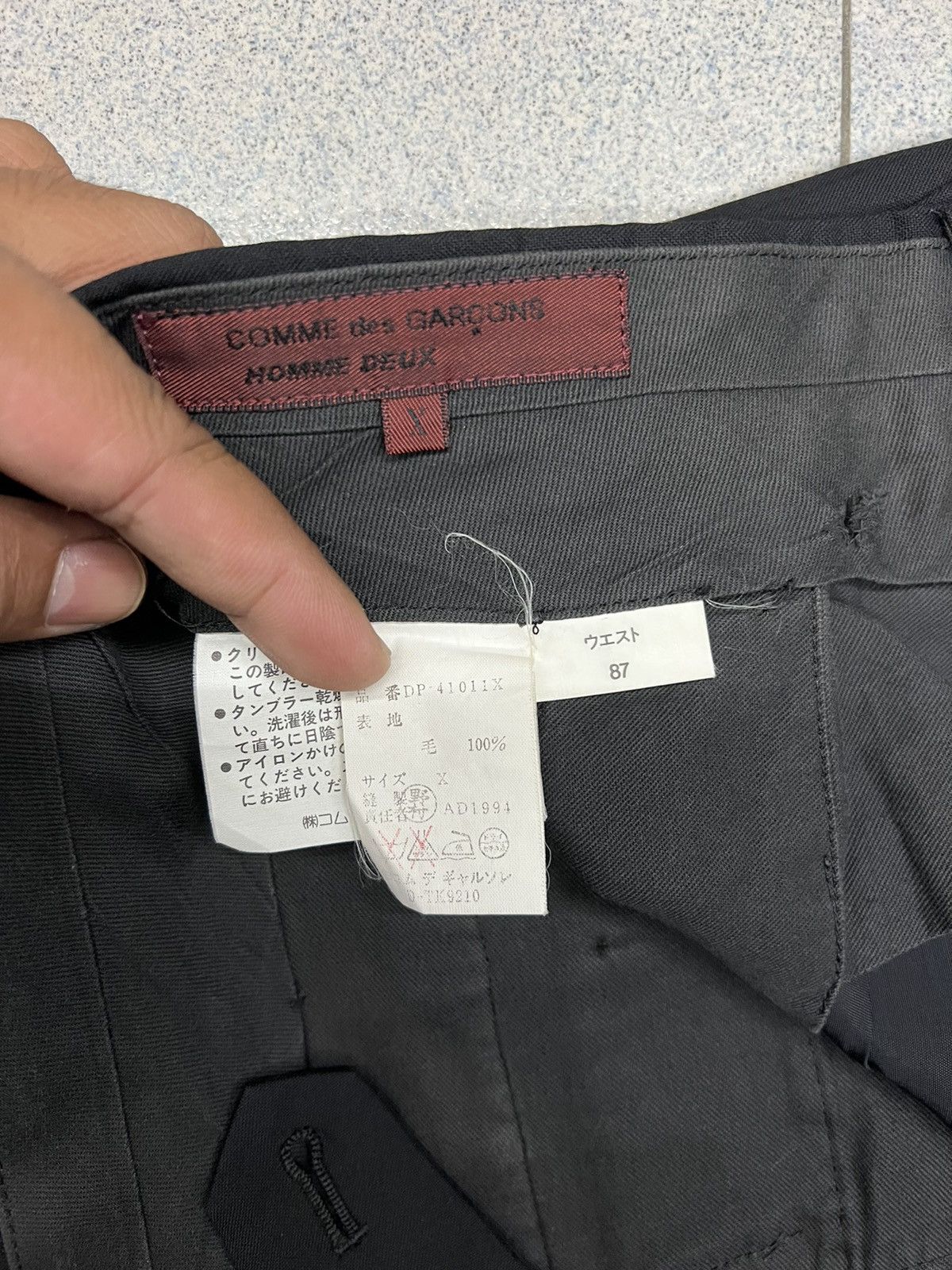 Comme des Garcons VINTAGE CDG HOMME DEUX AD1994 WIDELEG TROUSERS Size US 30 / EU 46 - 7 Thumbnail