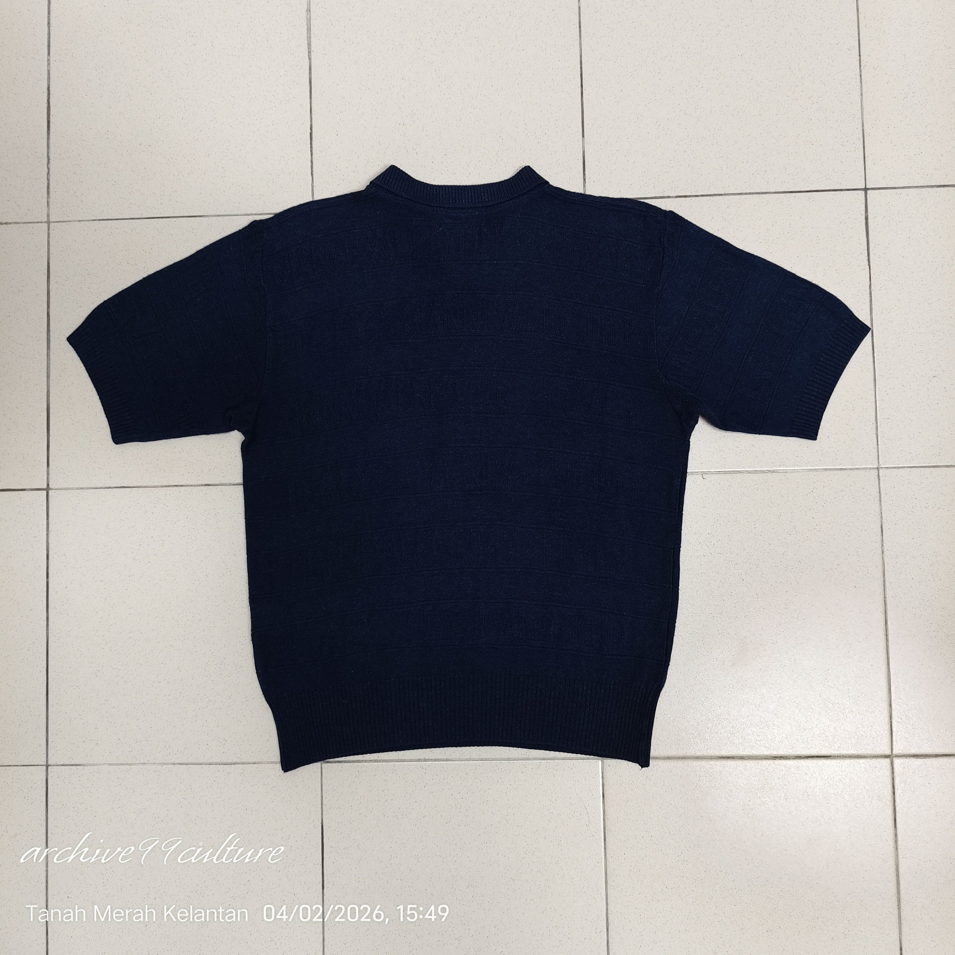 Gianni Valentino Gianni Valentino Italy Monogram Embossed Knit Polo Shirt Size US M / EU 48-50 / 2 - 2 Thumbnail