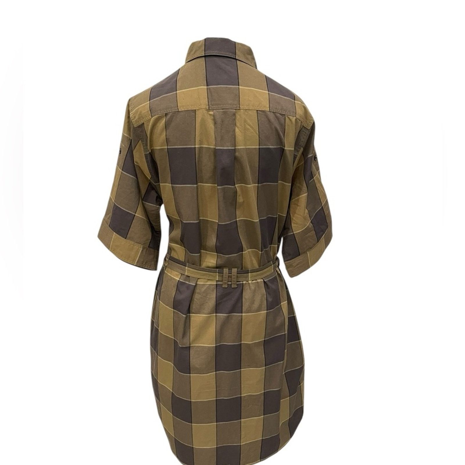 Burberry Burberry Brit Plaid Botton Down Short Sleeve PDress Sz:8 Size M / US 6-8 / IT 42-44 - 7 Thumbnail