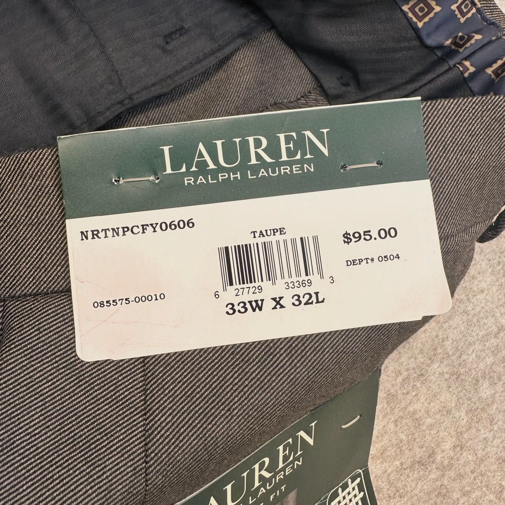 Ralph Lauren Lauren Ralph Lauren Dress Pants Mens 33x32 Taupe Classic Fit Ultraflex Stretch Dress Pants Pants Mens 33 Taupe Classic Fit Ultraflex Stretch Size US 33 - 5 Thumbnail