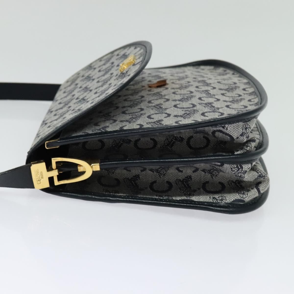 Celine CELINE C Sulky Shoulder Bag Canvas Navy Gold Size ONE SIZE - 4 Thumbnail