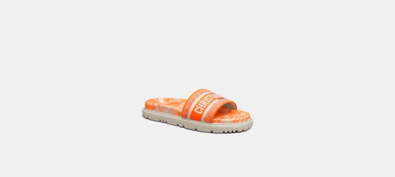 Dior o1w1db10724 Dway Slides in Orange/White Size US 7 / IT 37 - 2 Thumbnail