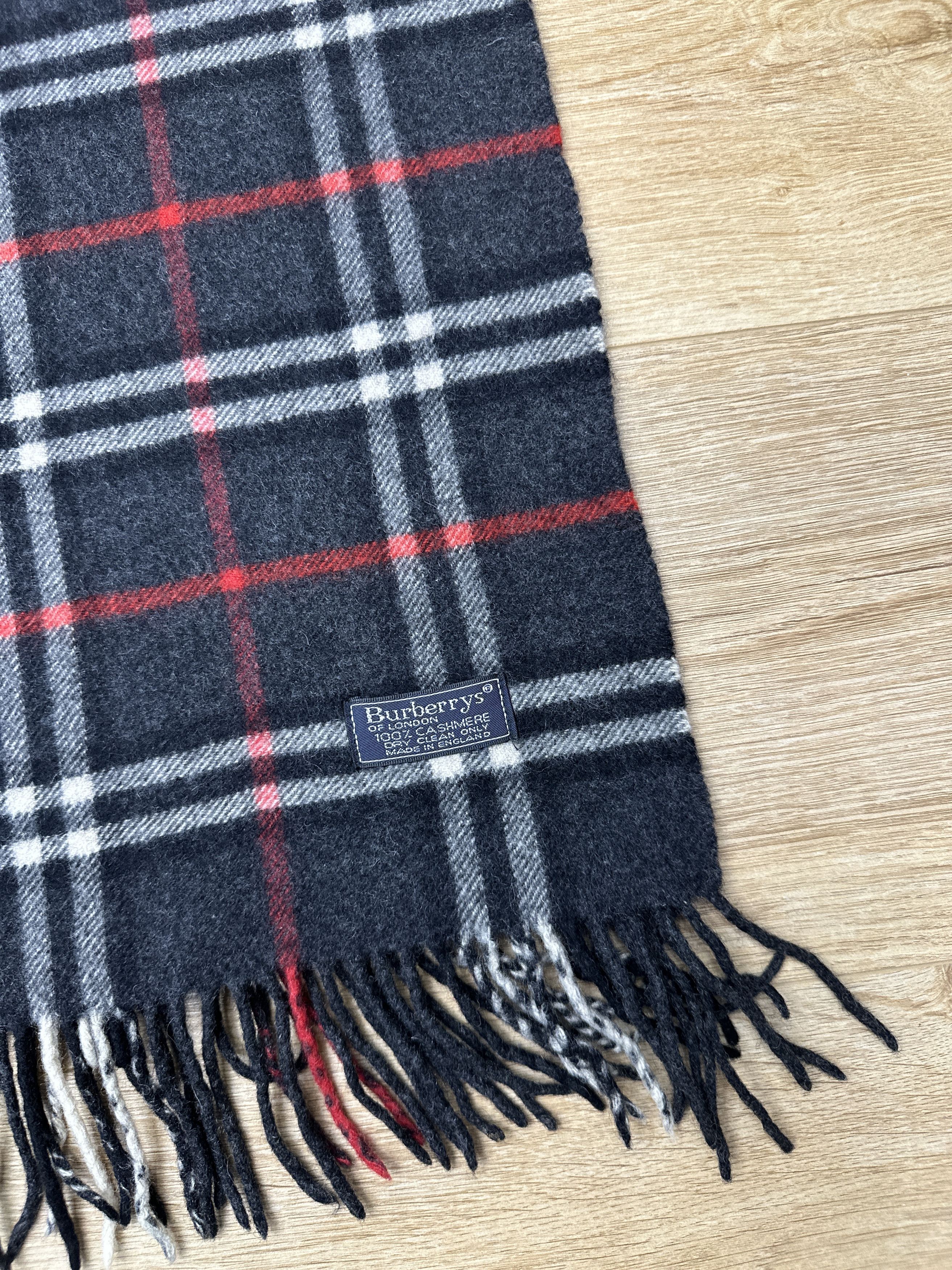 Burberry Archive Burberry Vintage 100% Cashmere Check Scarf 160 x 36 Size ONE SIZE - 3 Thumbnail