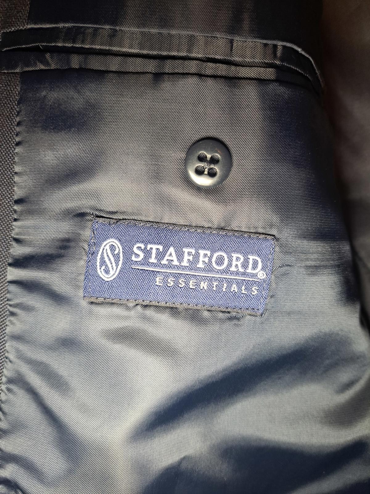 Stafford Stafford Blazer Mens 42R Navy Gold Buttons Double Vented Size 42R - 2 Thumbnail