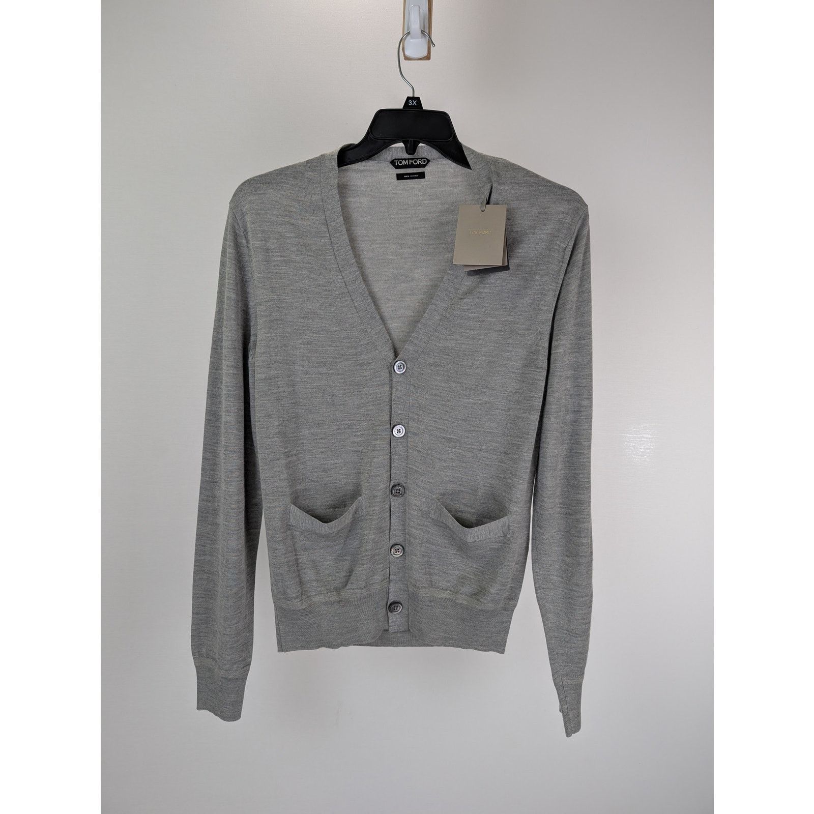 Tom Ford o1rshd1 V-Neck Sweatshirt Sweater in Grey Size US M / EU 48-50 / 2 - 6 Thumbnail