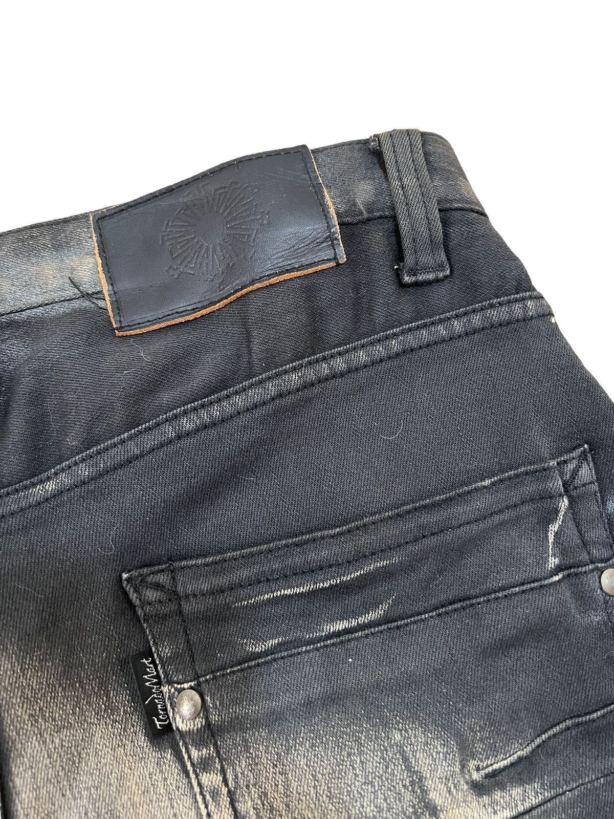 Tornado Mart Tornado Mart Acid Wash Claw Mark Slim Flare Denim Size US 31 - 9 Thumbnail
