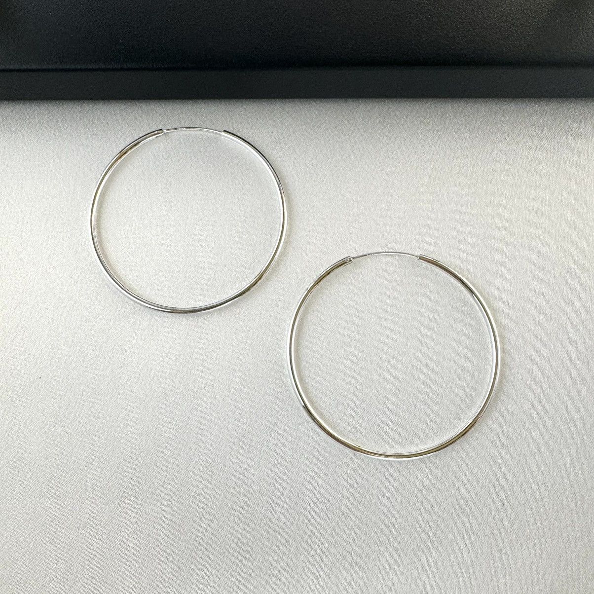 Other 50mm Silver Hoop Earrings for Women Size ONE SIZE - 4 Thumbnail