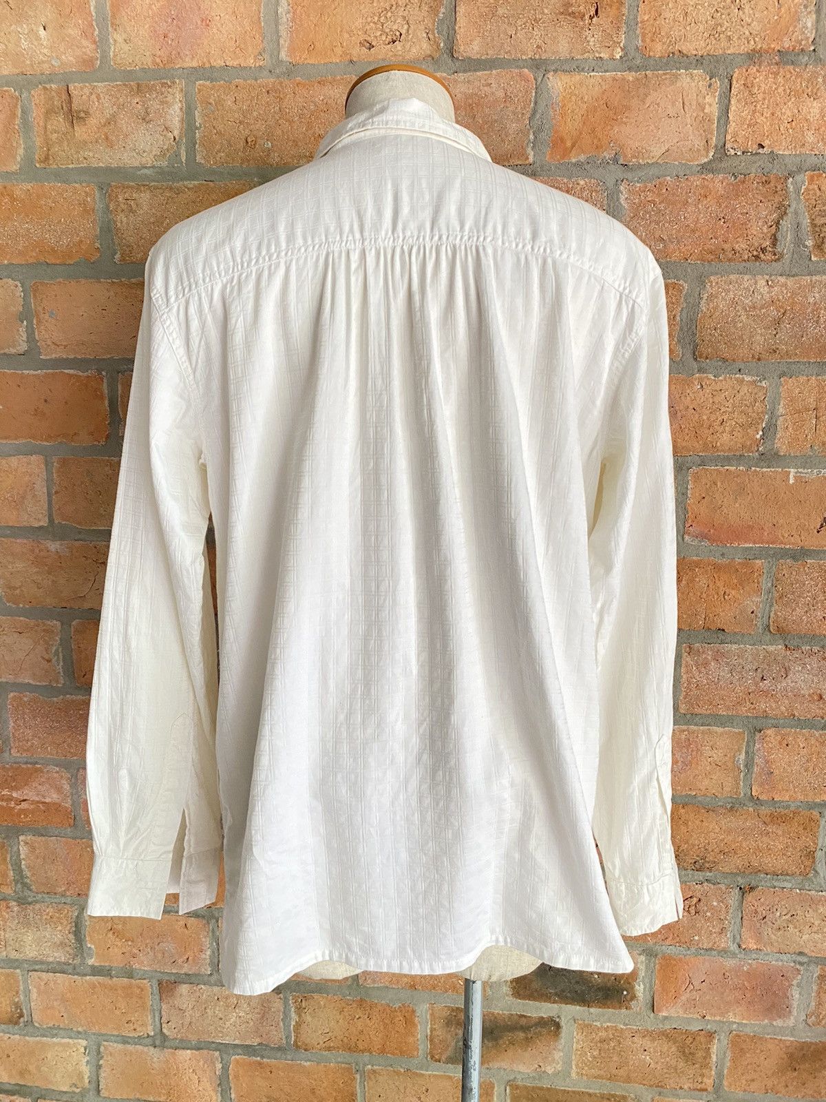 Designer × Japanese Brand ALLIX DESIGN White Checkered Lace-Up Shirt Size US L / EU 52-54 / 3 - 4 Thumbnail
