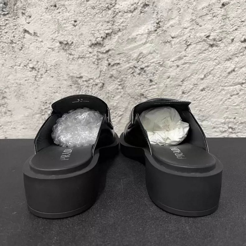Prada Prada Black SlipOn Loafers Size 37 -2505 Size US 6.5 / EU 39-40 - 4 Thumbnail