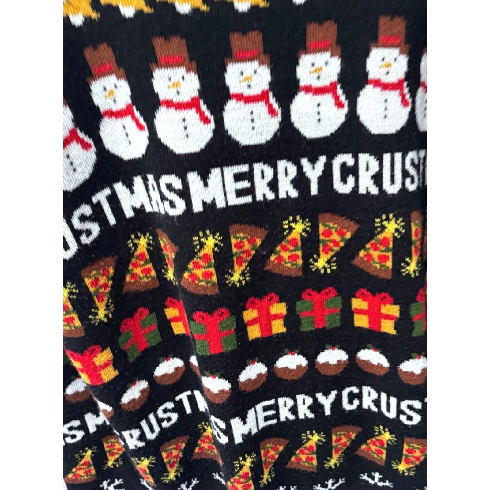 H&M H & M Merry Pizza Crustmas Ugly Christms SWEATER Large L Oversized Mens Size US L / EU 52-54 / 3 - 5 Thumbnail