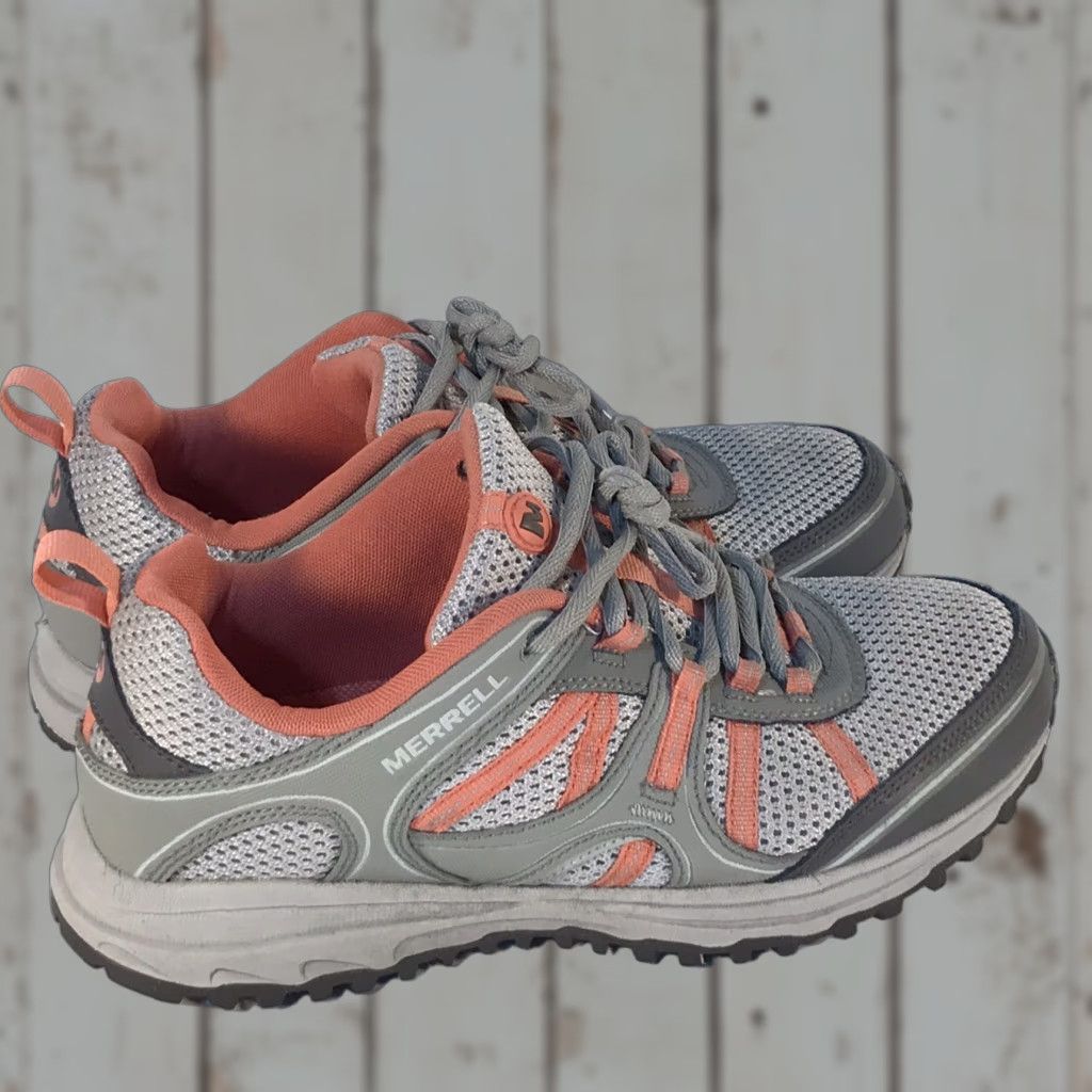 Merrell Merrell Performance Sneakers Women's Size 7.5 Aluminum/Coral Athletic Walking Hiking Size US 7.5 / IT 37.5 - 1 Thumbnail