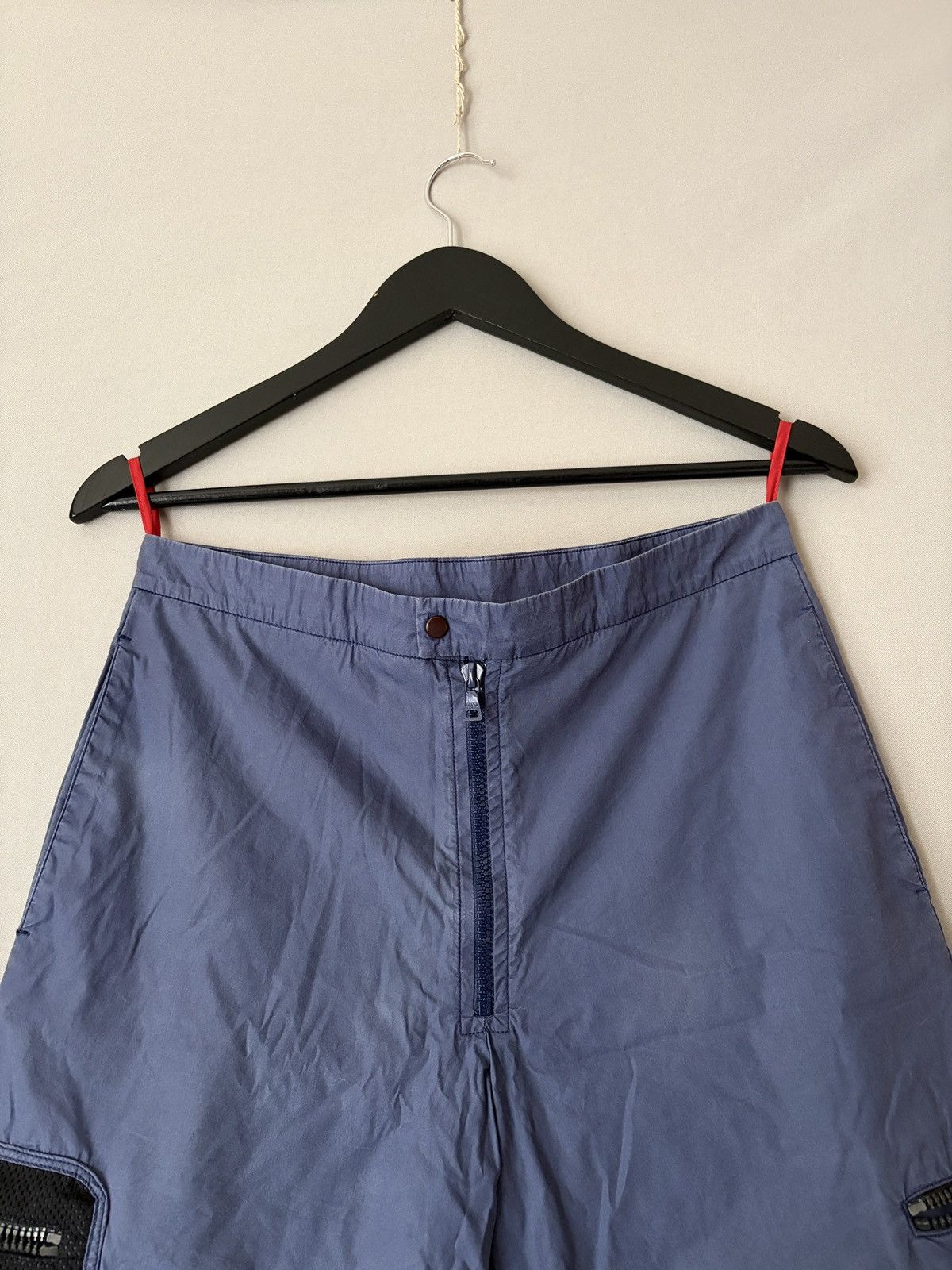 Prada Prada Vintage Blue Nylon Light Cargo Shorts Size US 30 / EU 46 - 2 Thumbnail