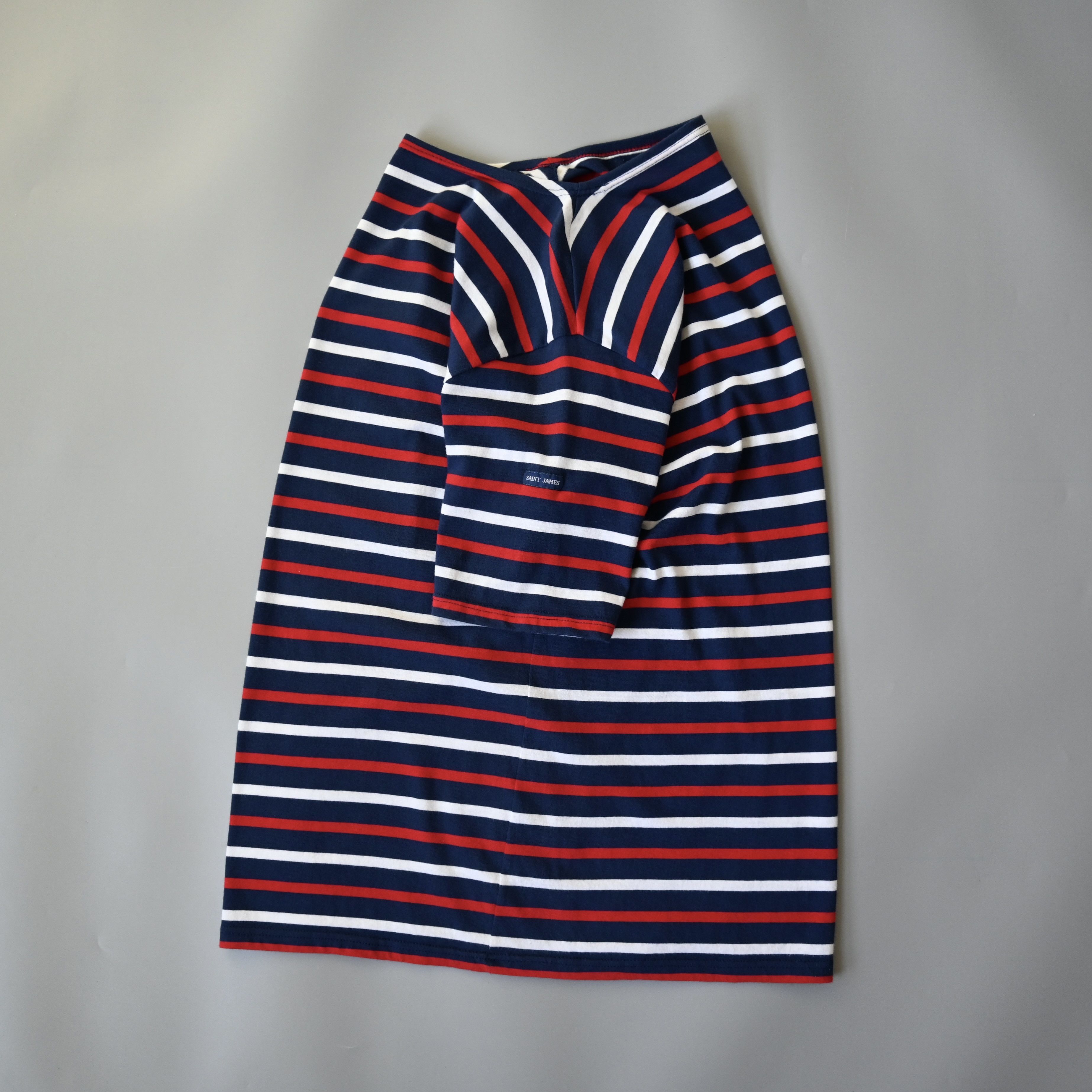 Saint James SAINT JAMES combed cotton boatneck t-shirt, trico-stiped, 5 Size US M / EU 48-50 / 2 - 2 Thumbnail