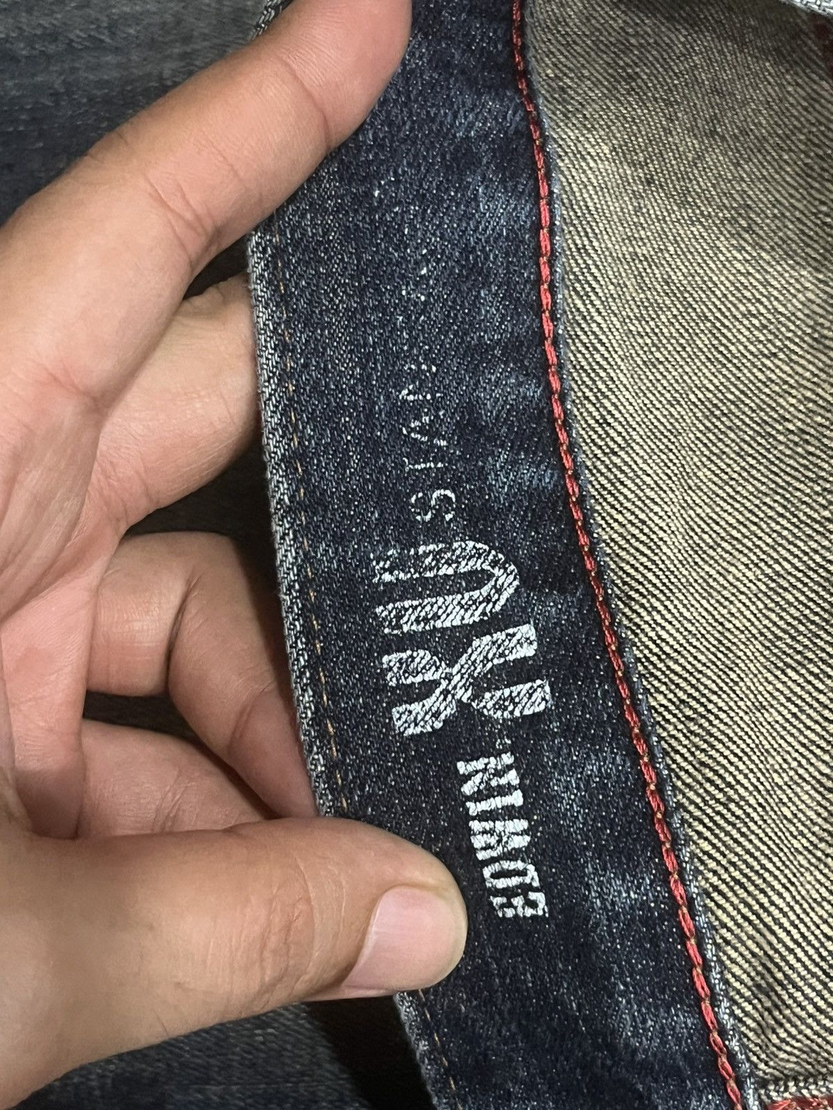 Tornado Mart Vintage Japanese Edwin XVS Dark Blue Faded Washed Flare Jean Size US 28 / EU 44 - 17 Thumbnail