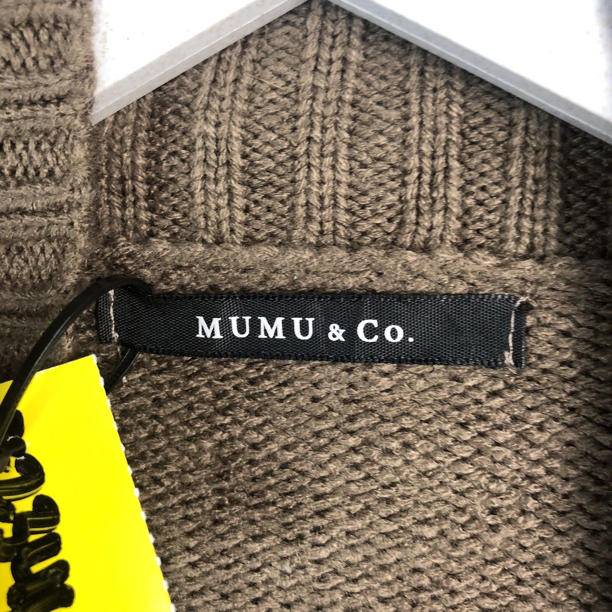 Homespun Knitwear Mu Mu & Co Brown Cardigan Knitwear #A2346 Size L / US 10 / IT 46 - 9 Thumbnail