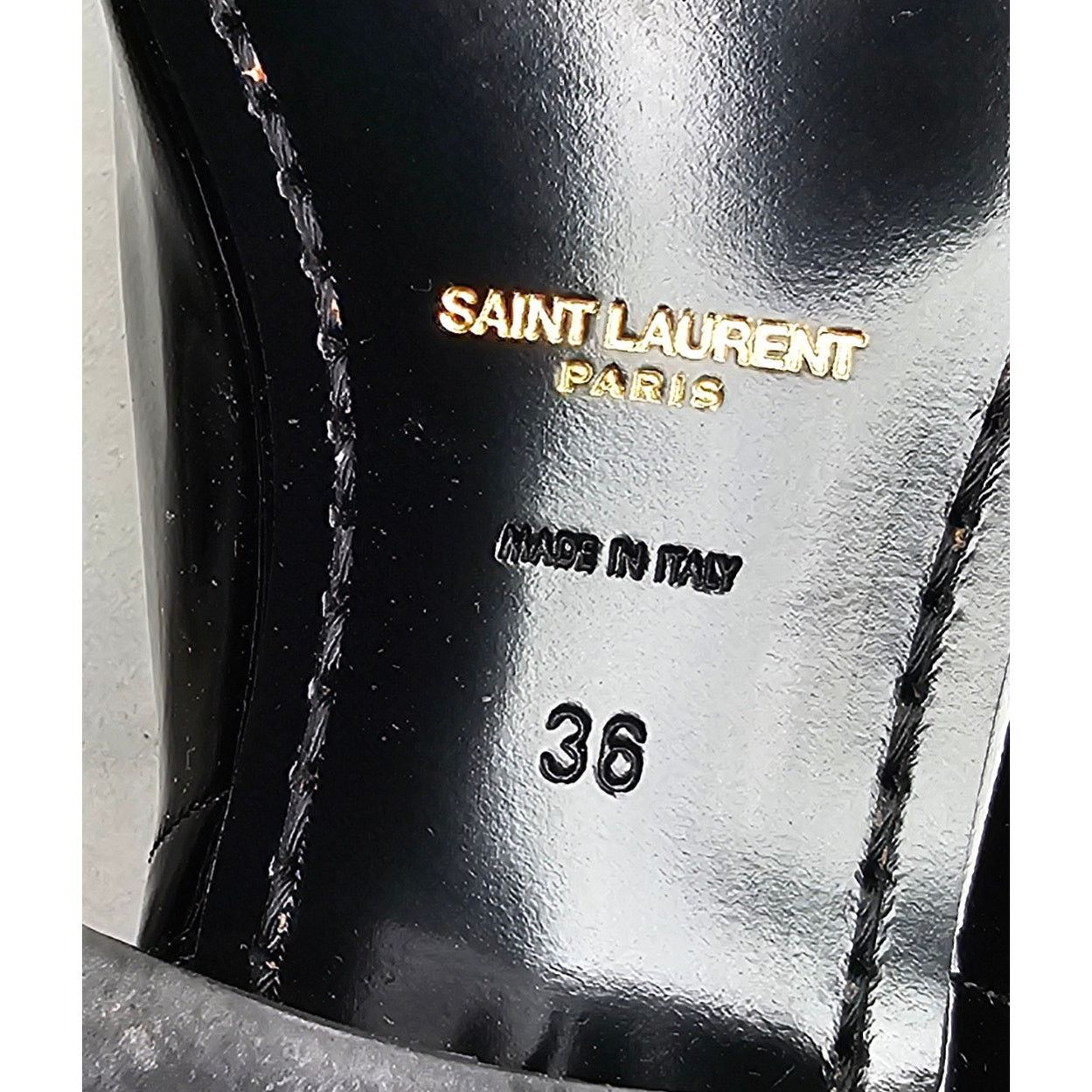 Yves Saint Laurent Saint Laurent Clementi Ankle Boot in black patent leathe Size US 6 / IT 36 - 11 Thumbnail