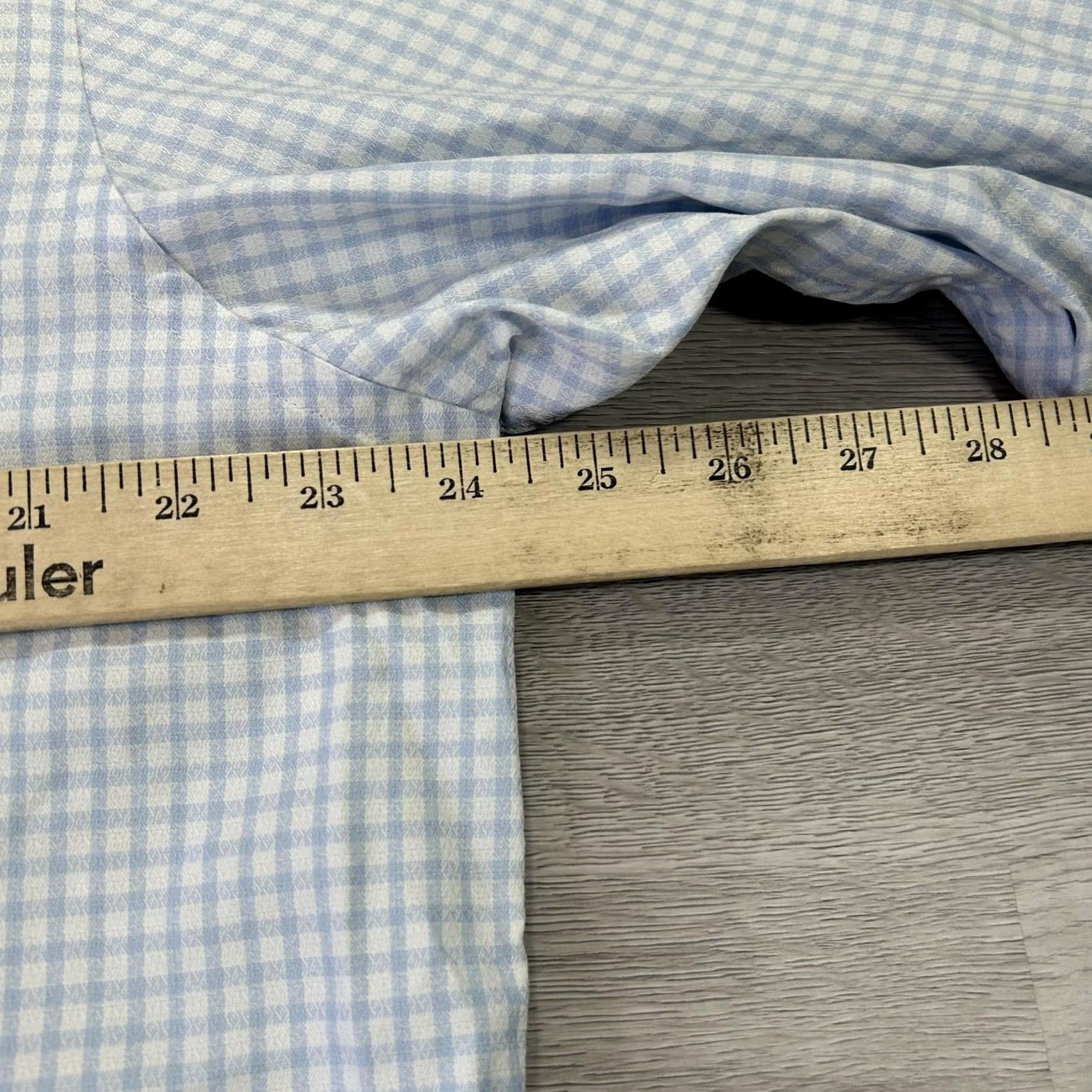 Canali Canali Dress Shirt Mens 17 Gingham Classic Fit Blue 100% Cotton Italy Long Sleeve Spread Collar Business Mens 17 Neck 34/35 Sleeve Size 46R - 7 Thumbnail