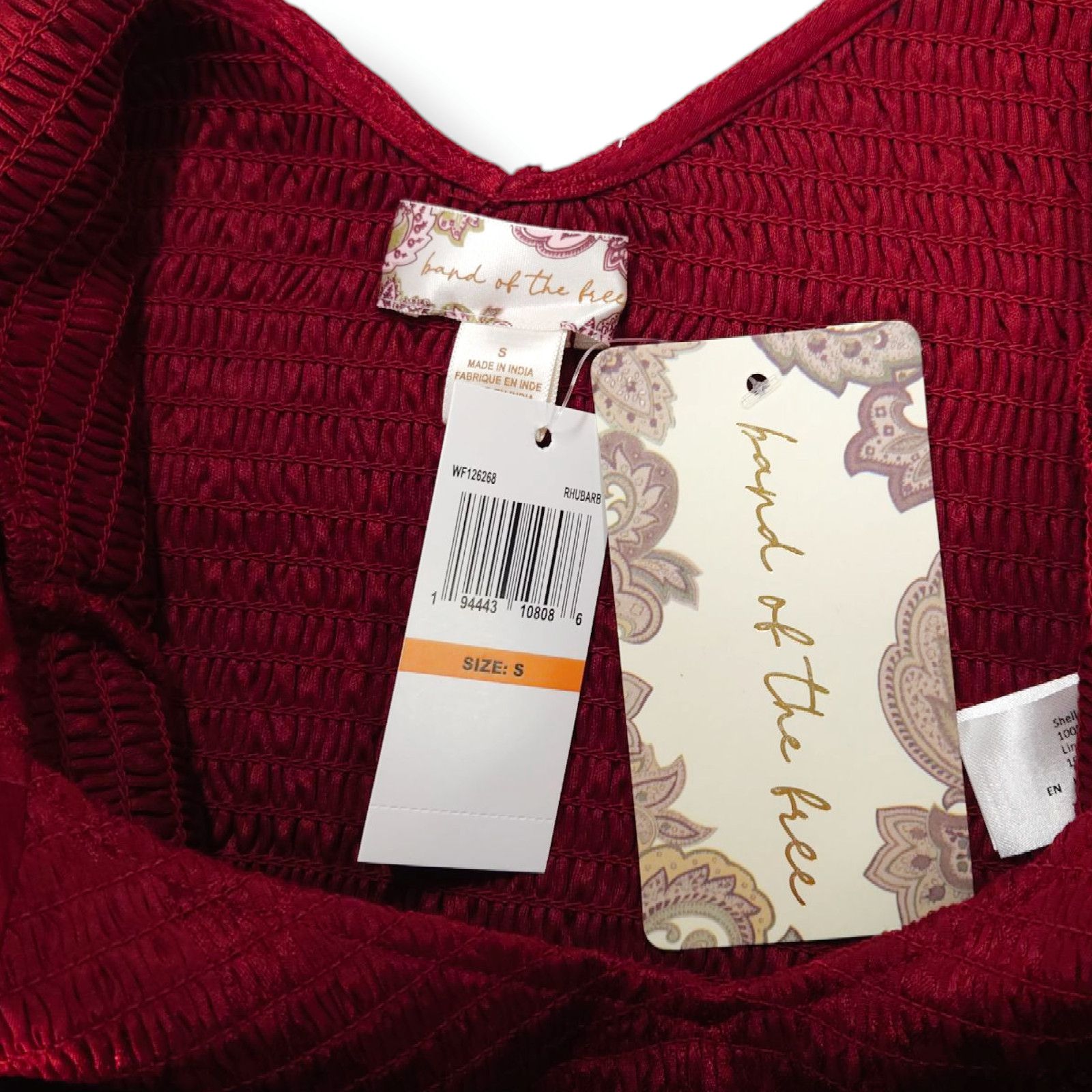 Other NWT Band of the Free Lea Jacquard Smocked Crop Top Sz. S Size S / US 4 / IT 40 - 7 Thumbnail