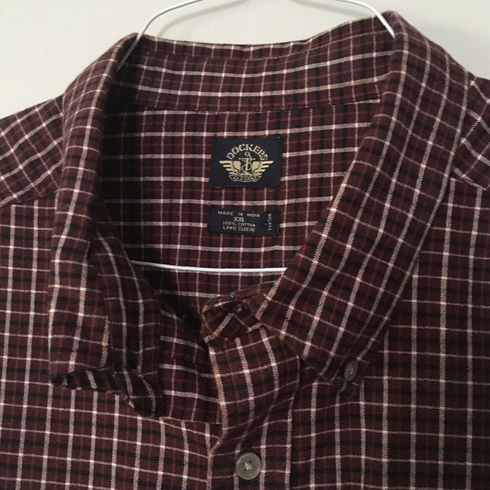 Dockers DOCKERS Shirt Mens Long Sleeve Plaid Red White Black Button-Down Sz XXL Button-Up Casual 2XL Fall Winter Classic Size US XXL / EU 58 / 5 - 4 Thumbnail