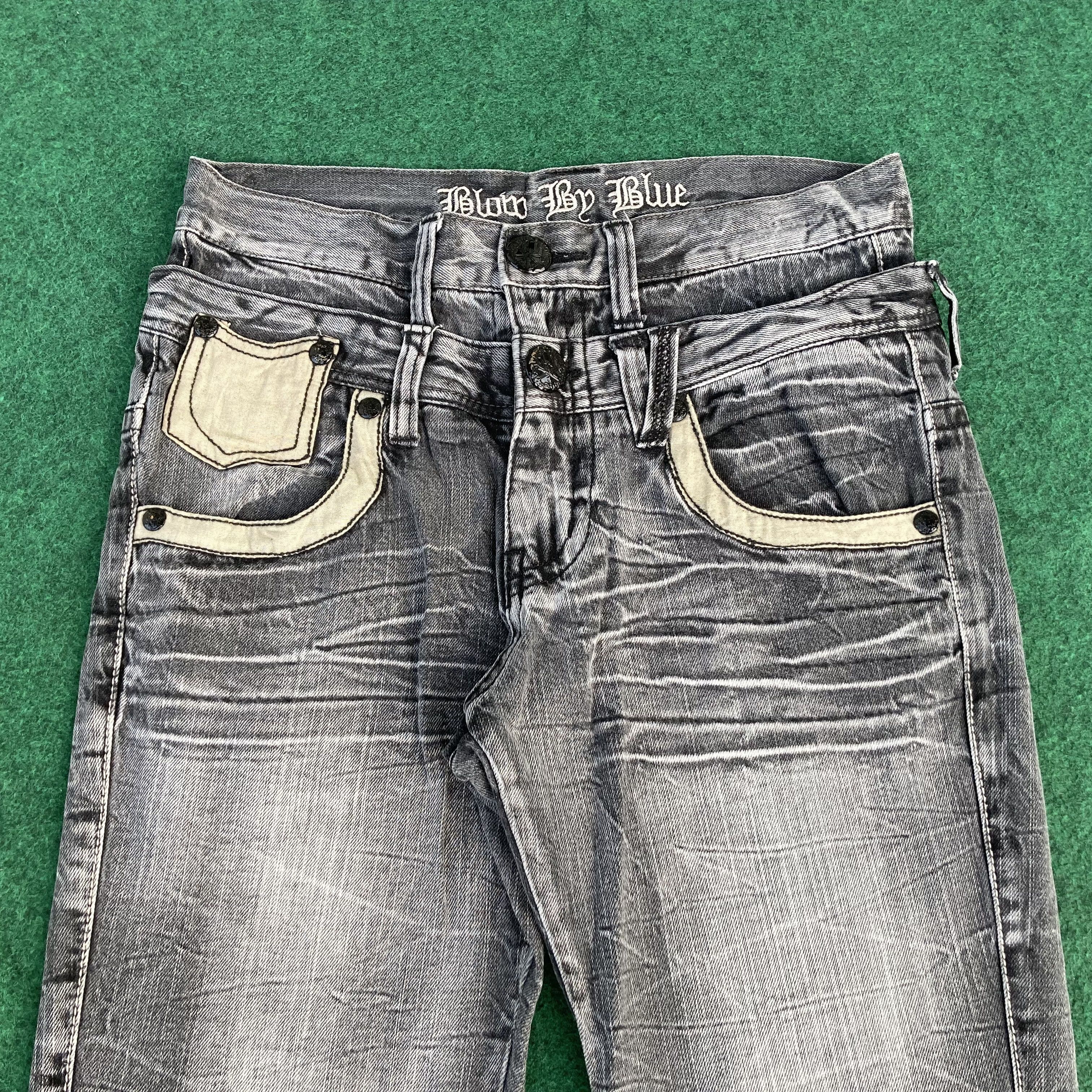 Japanese Brand Vtg Blow By Blue Pants Japanese Brand Zipper Jeans Size US 31 - 3 Thumbnail