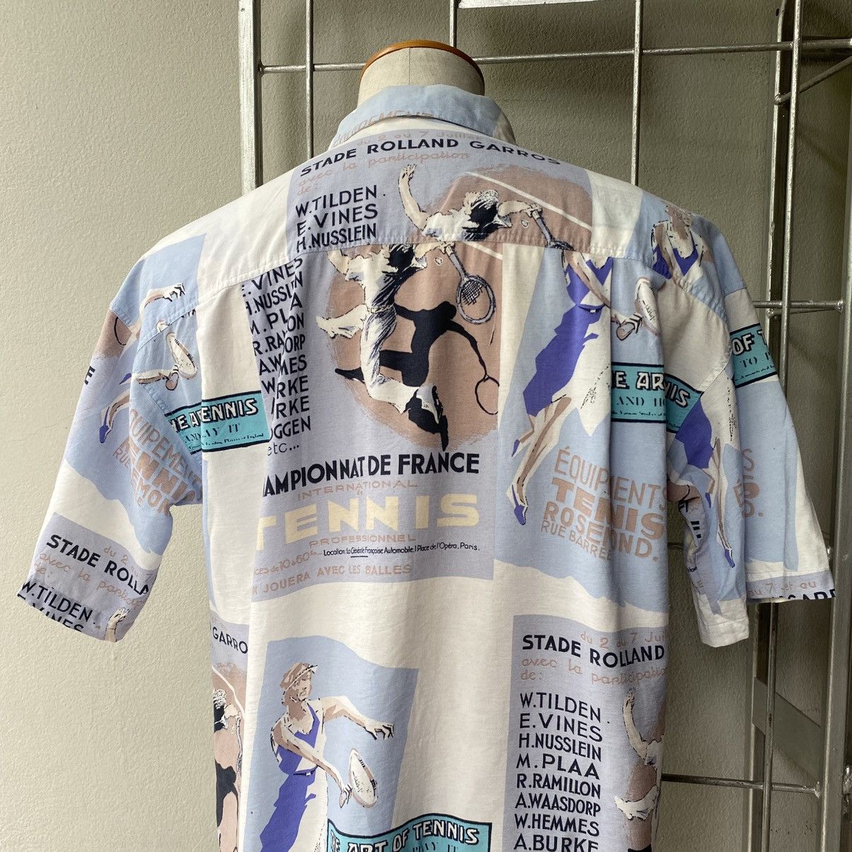 Japanese Brand Jose Allen Coquille Tennis Print Shirt Size US L / EU 52-54 / 3 - 20 Thumbnail