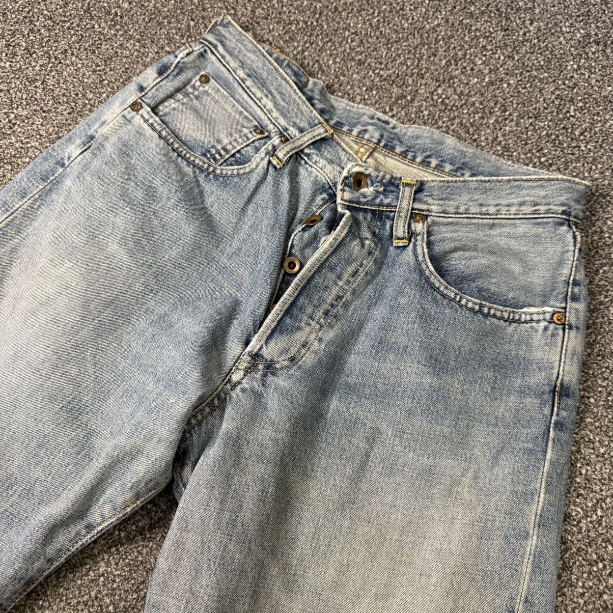 Edwin Vintage 90s Selvedge Edwin 505xx Distressed Light Wash Denim Size US 32 / EU 48 - 3 Thumbnail