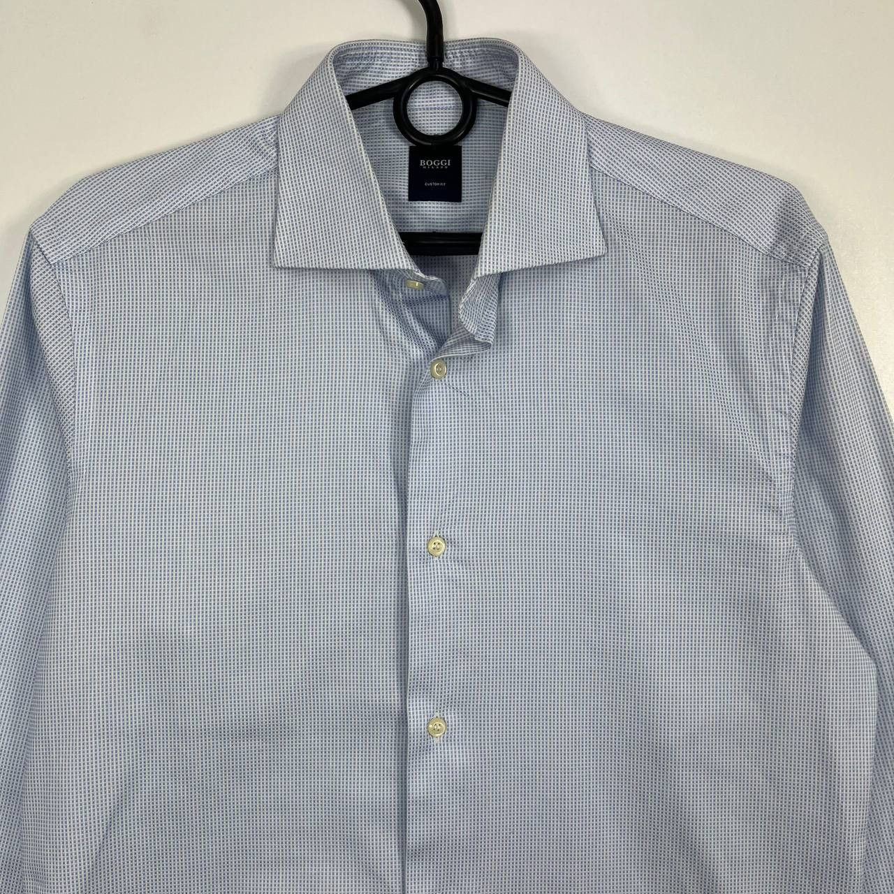 Boggi Boggi Milano Custom Fit Shirt Blue Mens Size M Size US M / EU 48-50 / 2 - 2 Thumbnail