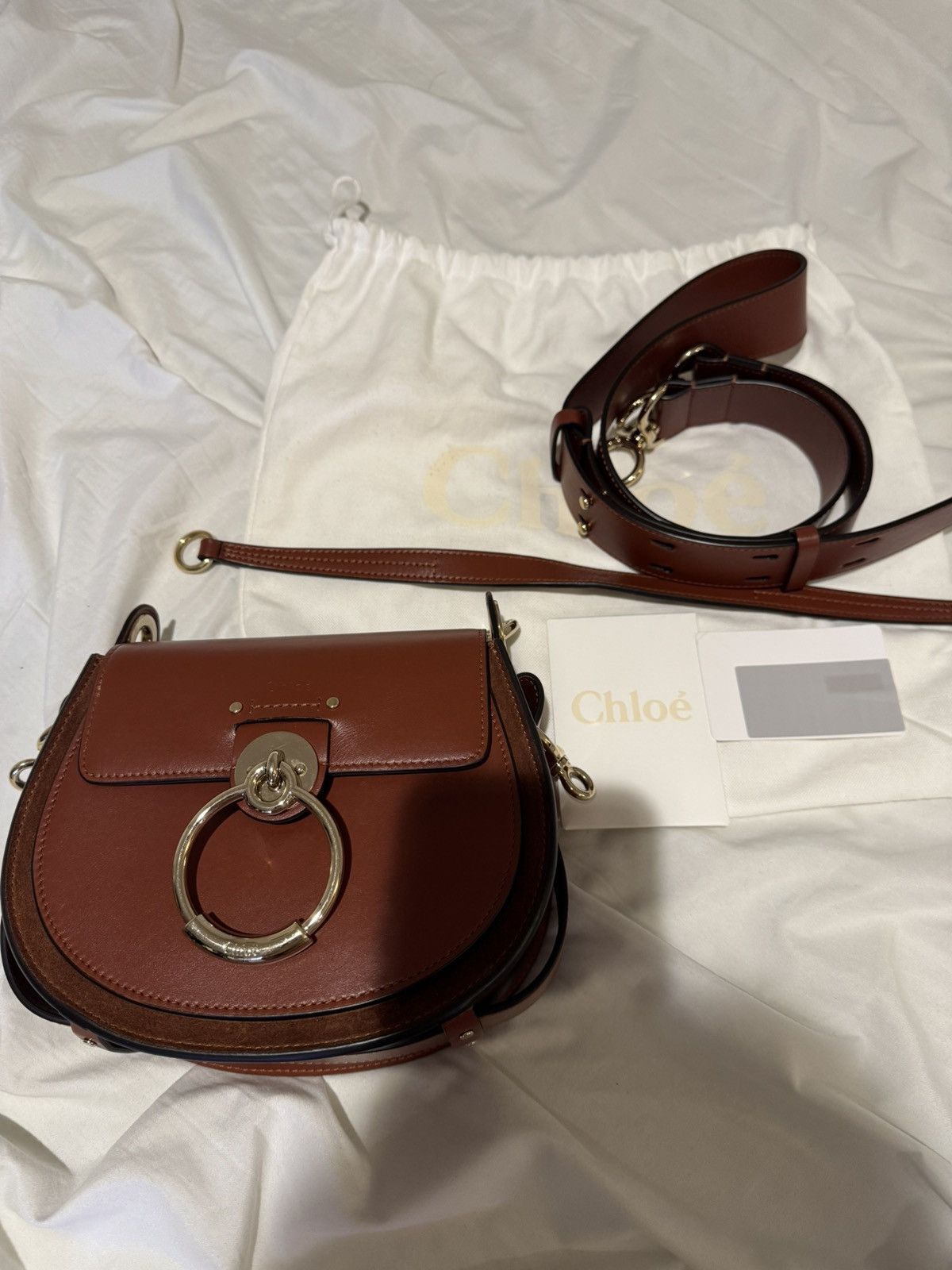 Chloe Chloé Tess Ring-Embellished Shoulder Bag Size ONE SIZE - 5 Thumbnail