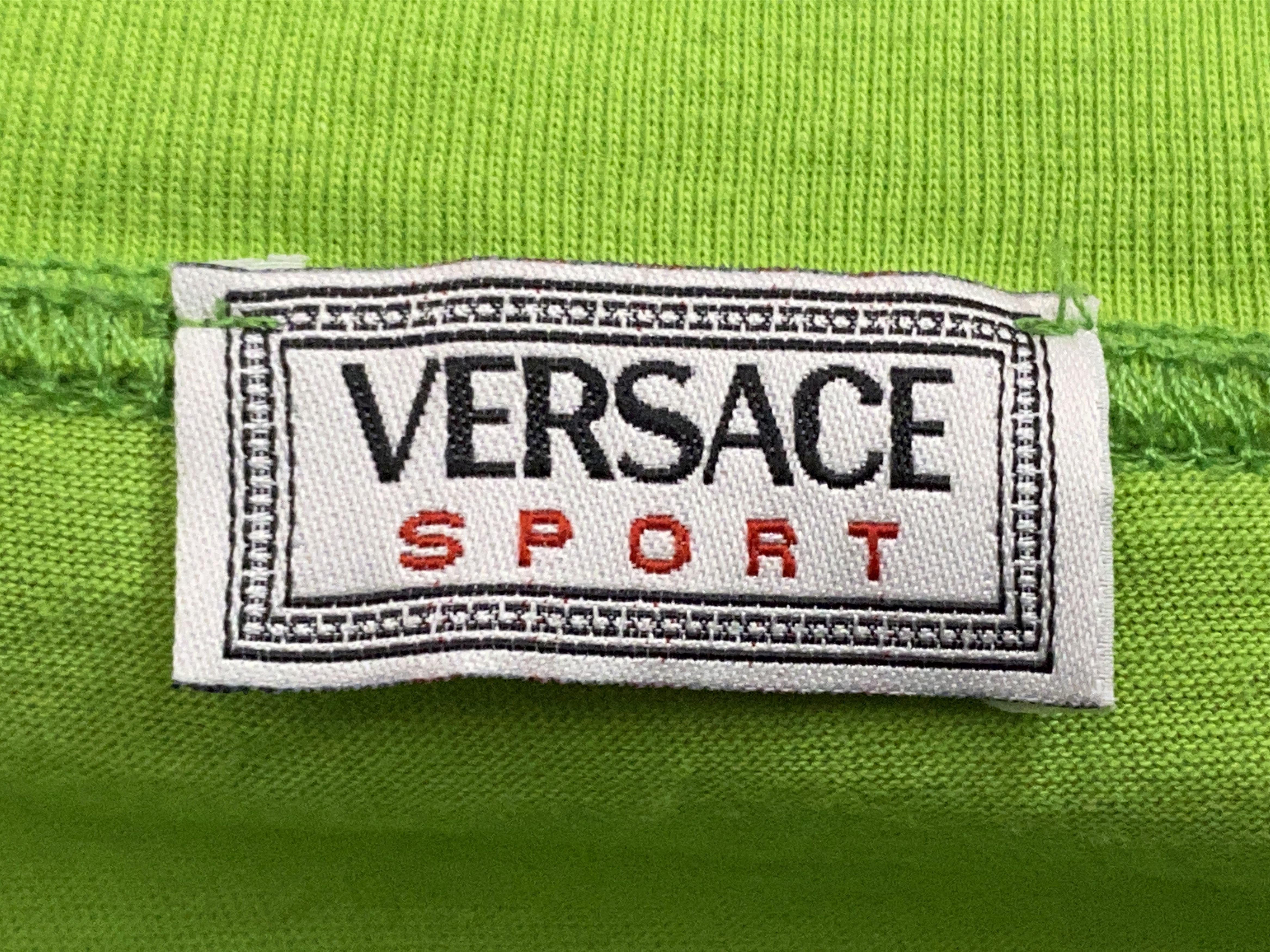 Versace × Vintage 90s Versace Sport Vintage Women's V Neck T-Shirt - L Size S / US 4 / IT 40 - 6 Thumbnail