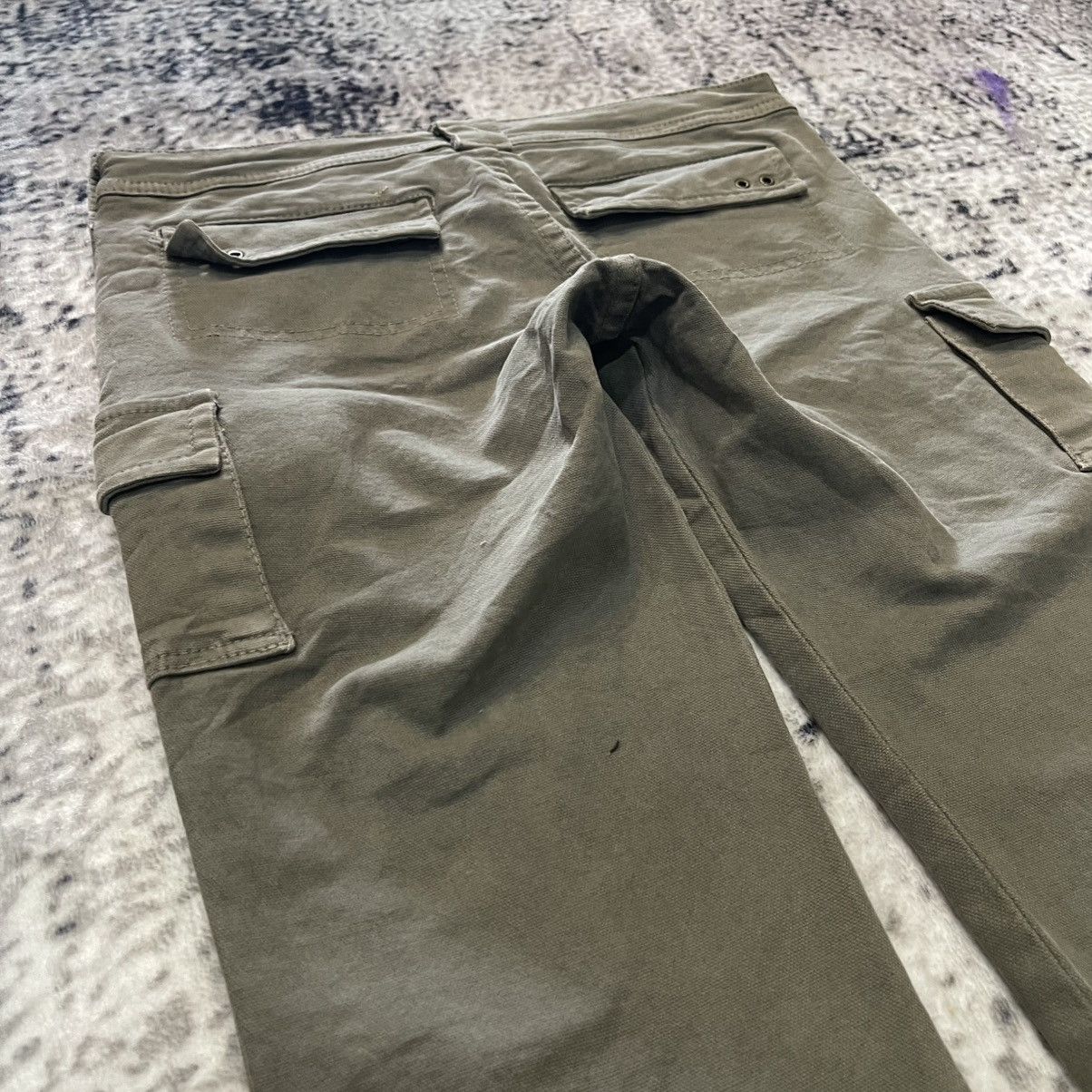 Le Grande Bleu (L.G.B.) 2000s Wow Japan Parachute Bondage Low Rise Cargo Flare Pants Size 26" / US 2 / IT 38 - 14 Thumbnail