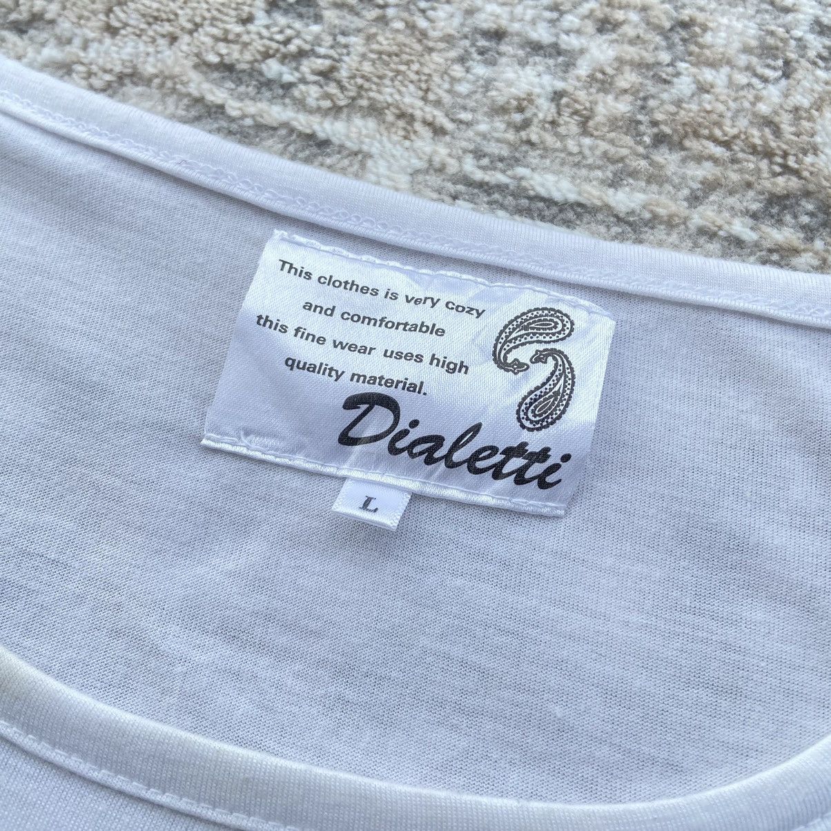 Japanese Brand × Le Grande Bleu (L.G.B.) Japanese Dialetti Feather Necklace Poem Longsleeve Size US L / EU 52-54 / 3 - 5 Thumbnail