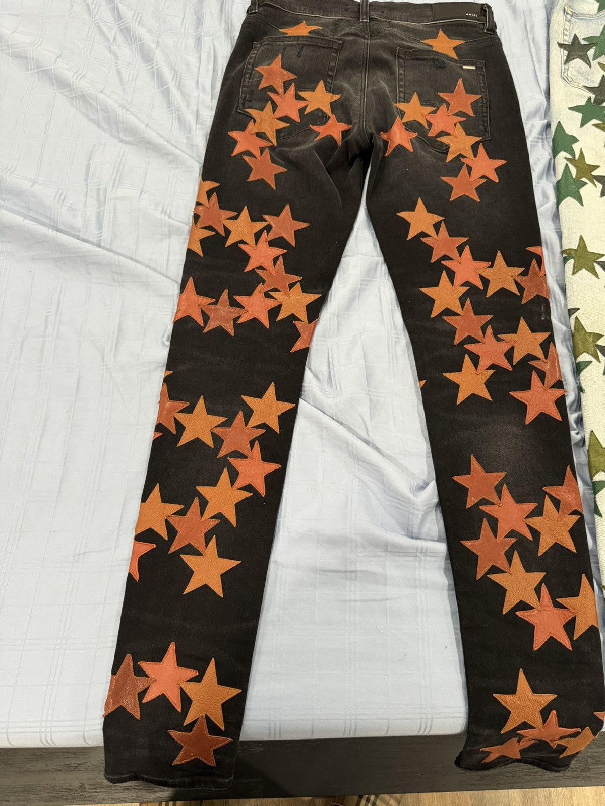 Amiri AMIRI Chemist Leather Stars Jean Orange / Black size 32 Size US 32 / EU 48 - 6 Thumbnail